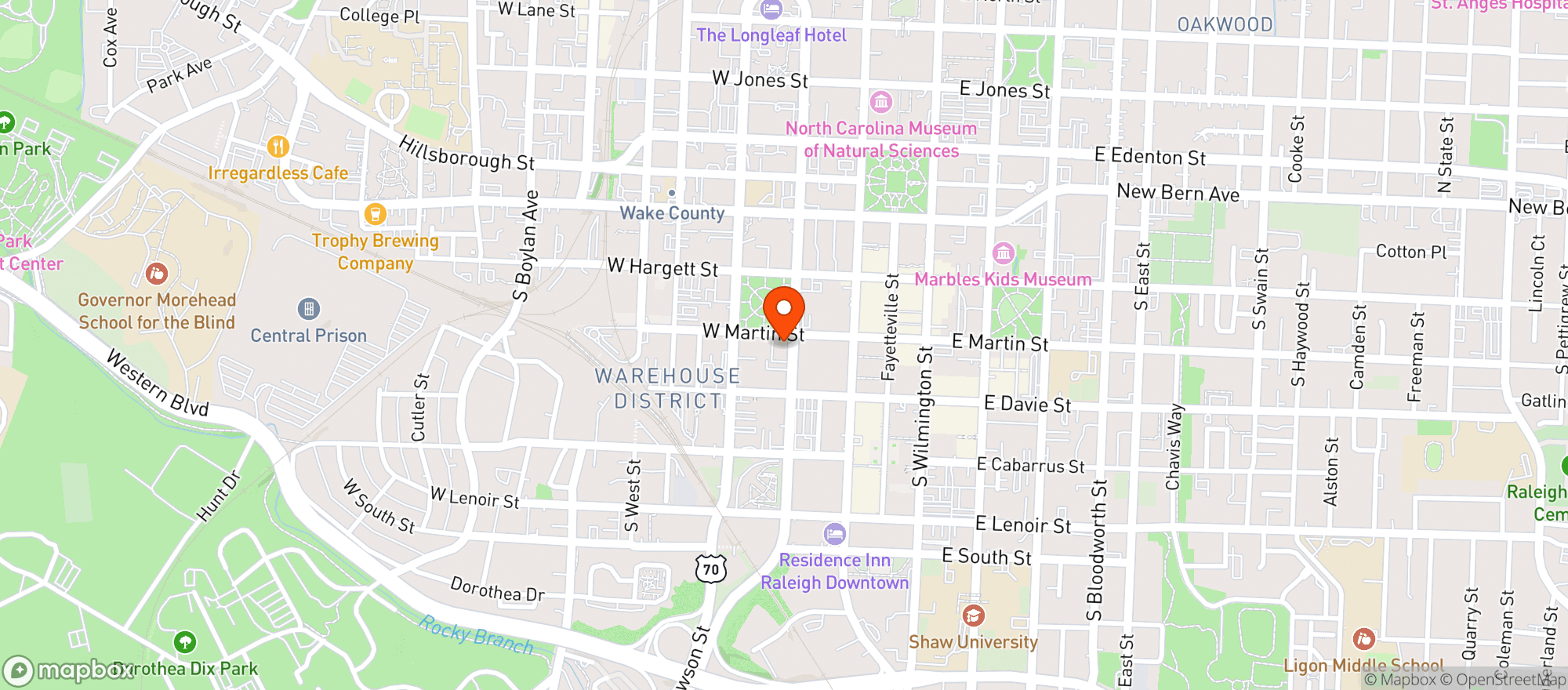 Map showing Whiskey Kitchen