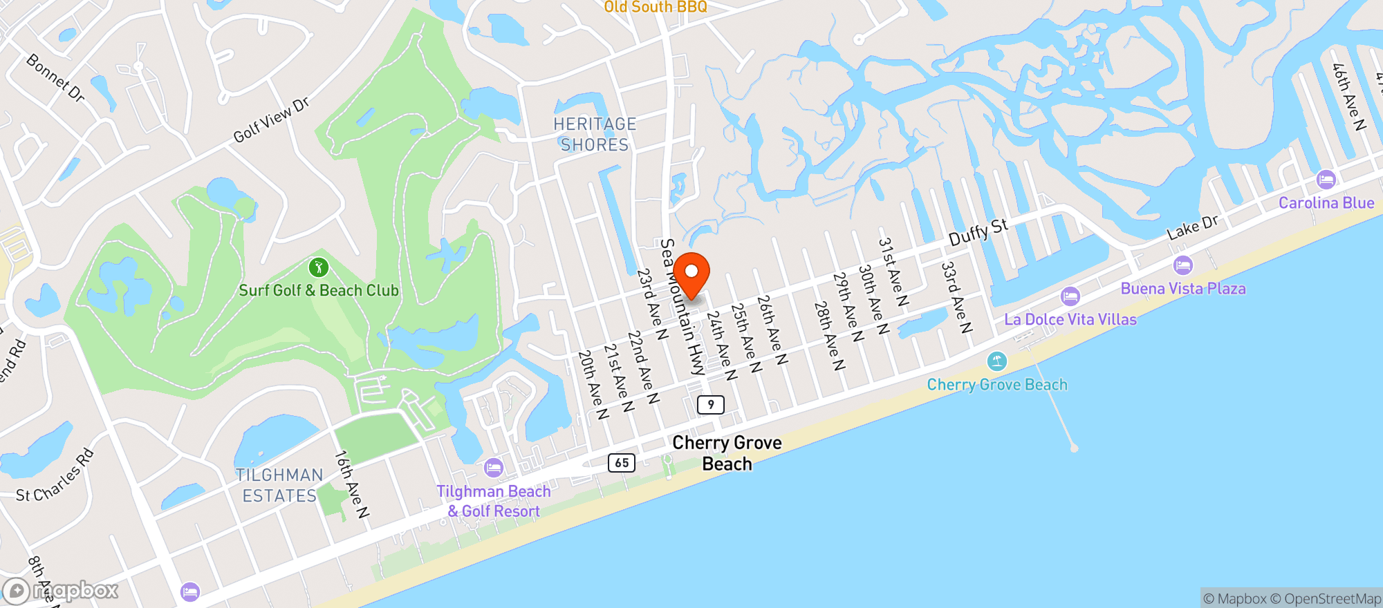 Map showing CIRCLE K (400 SEA MOUNTAIN HWY)