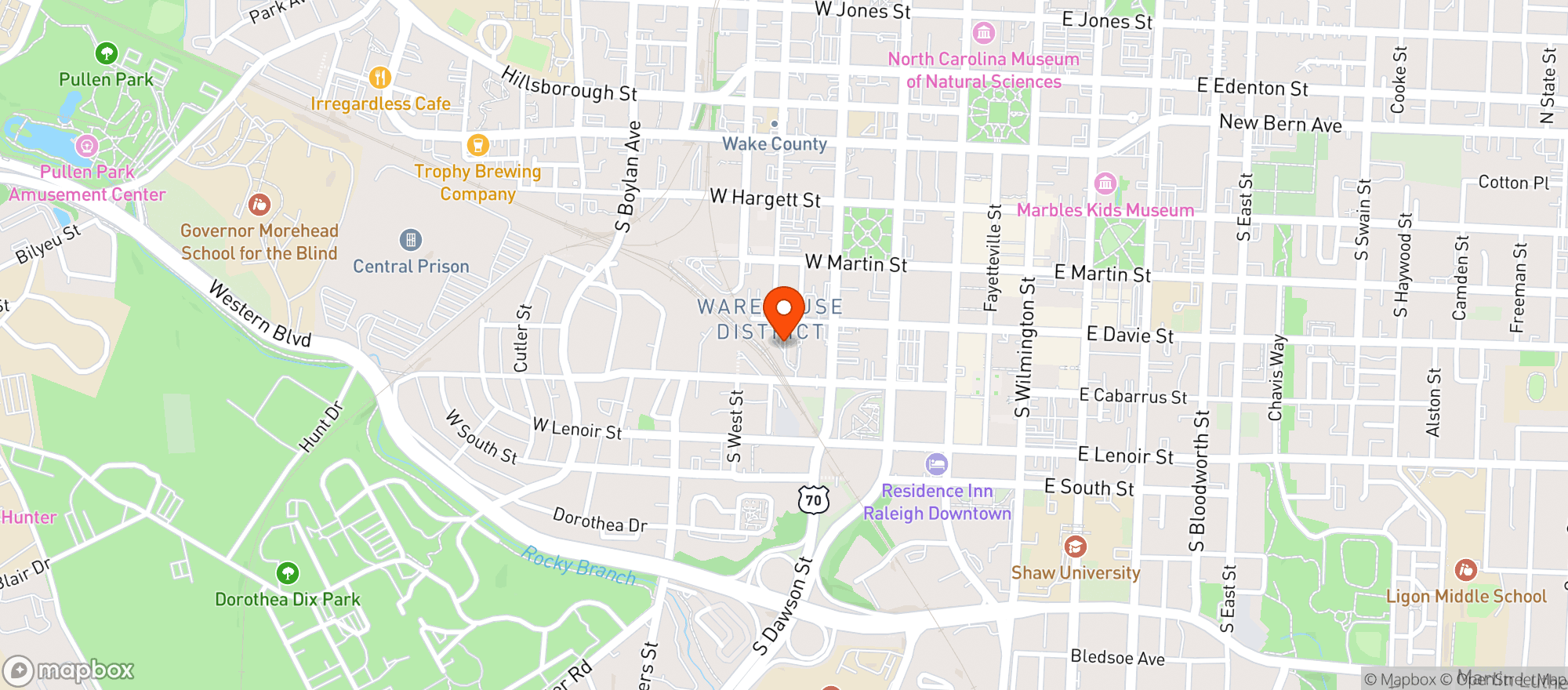 Map showing TASTYRALEIGH