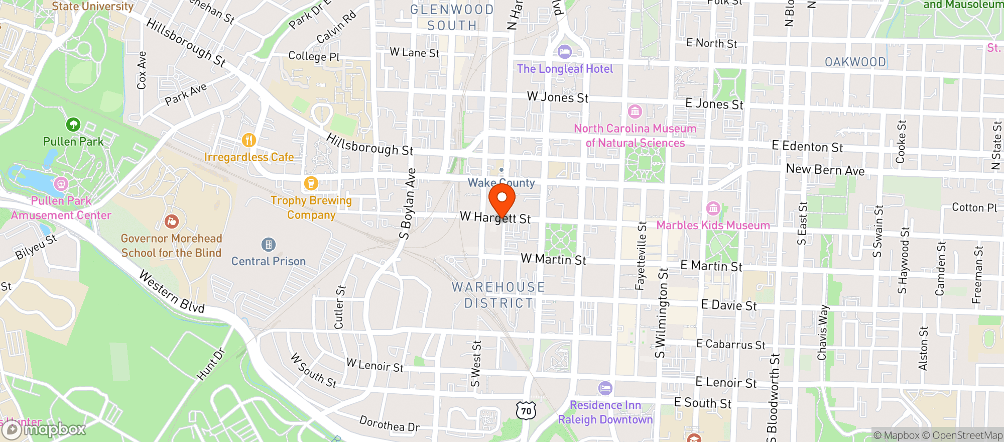 Map showing O-Ku - Raleigh