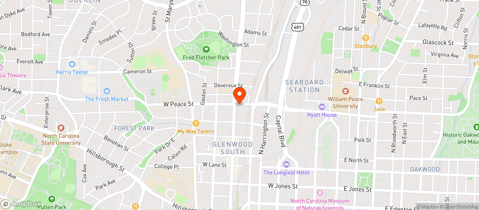 Map showing RaleighBeerG