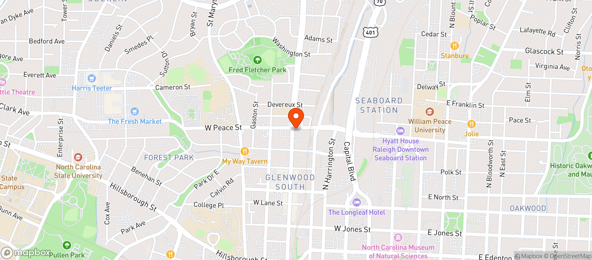Map showing Mo Joes