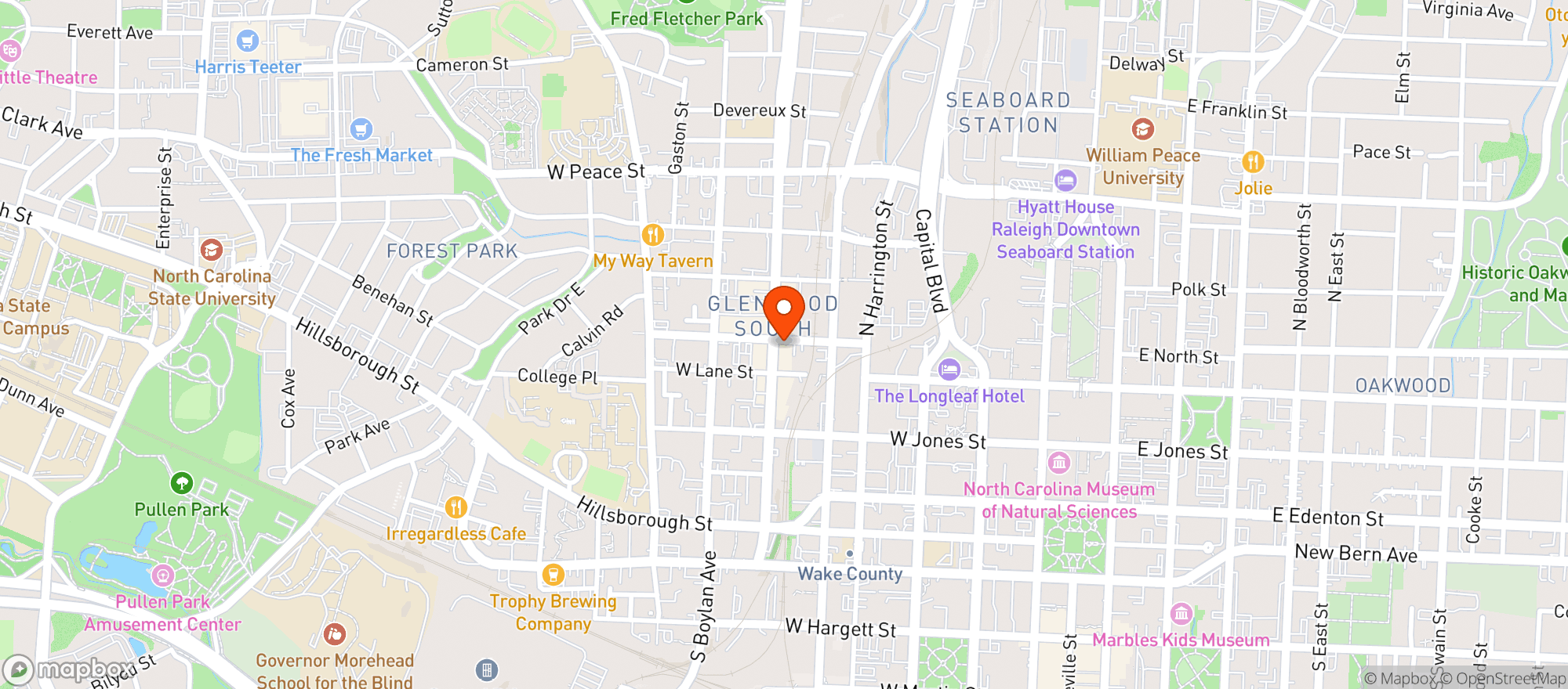 Map showing North State Beer Station