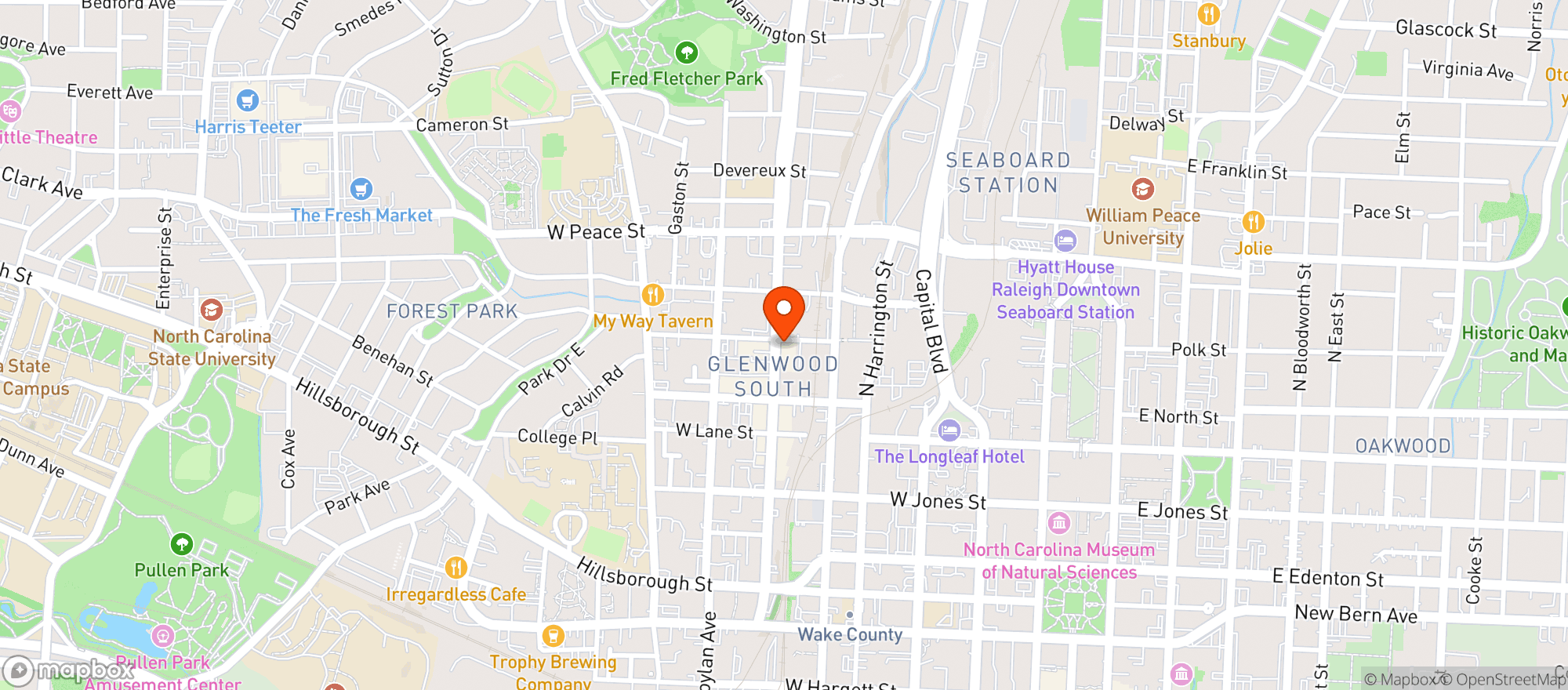 Map showing Milk Bar