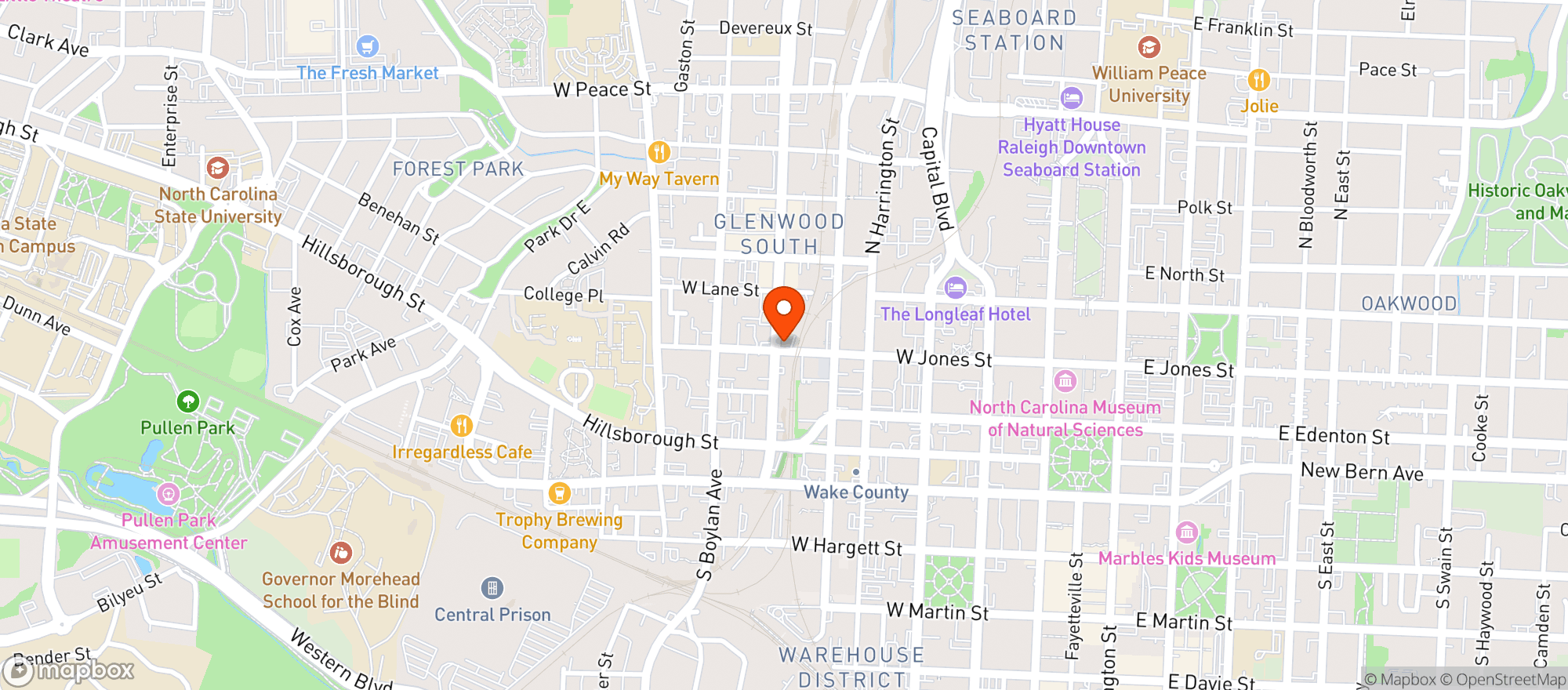 Map showing Westwood Bar