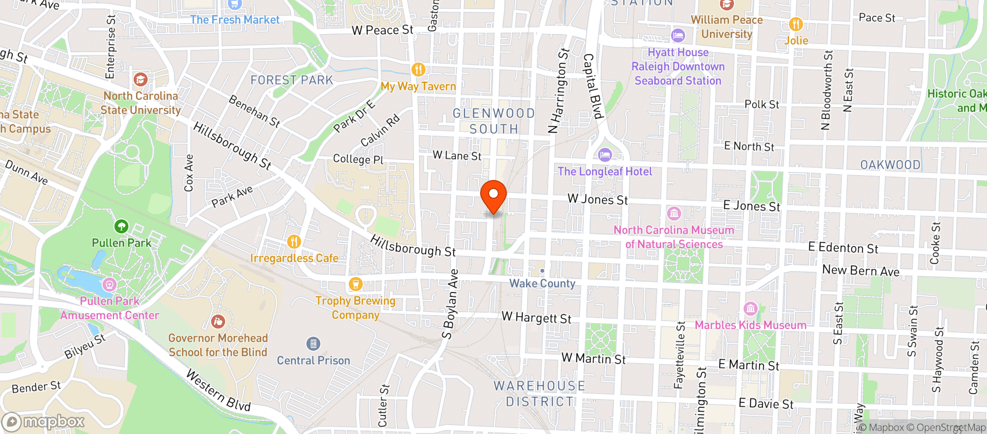 Map showing Super Rad Retro Lounge