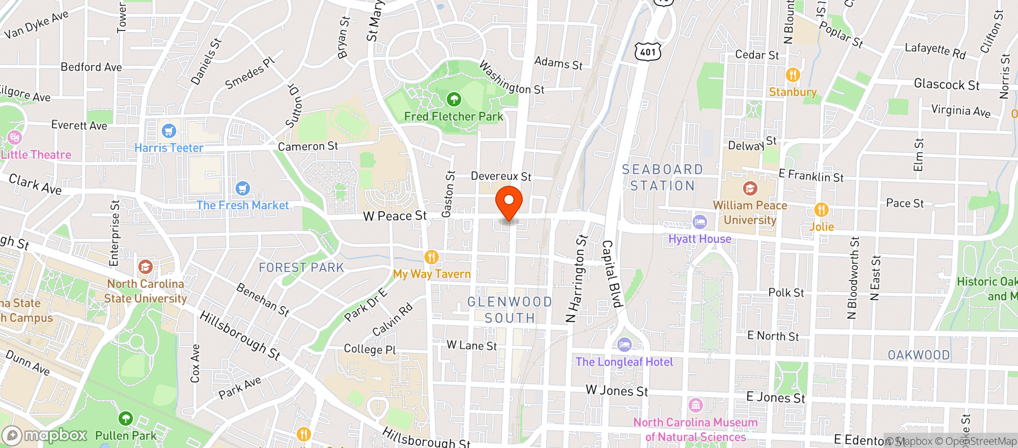 Map showing Mellow Mushroom #24