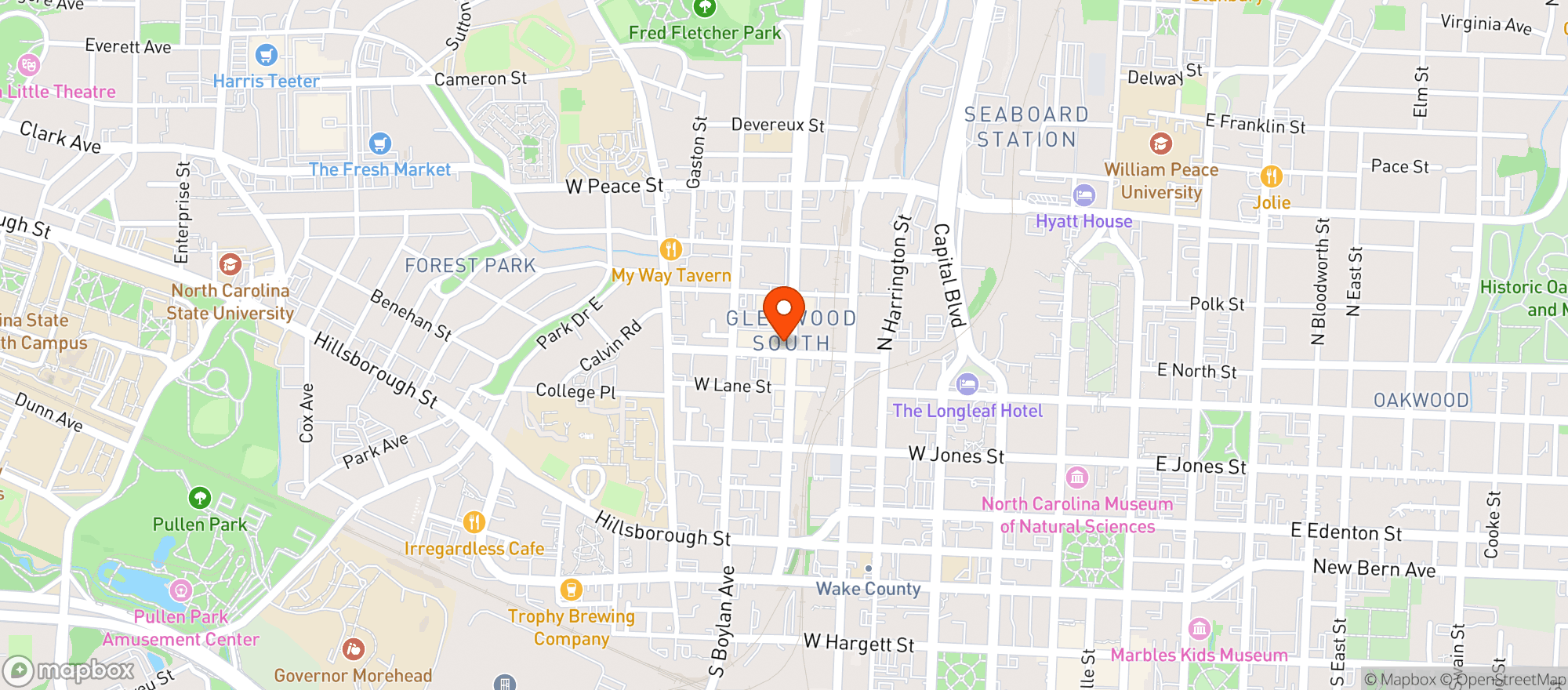Map showing Glenwood South Pharmacy And Market