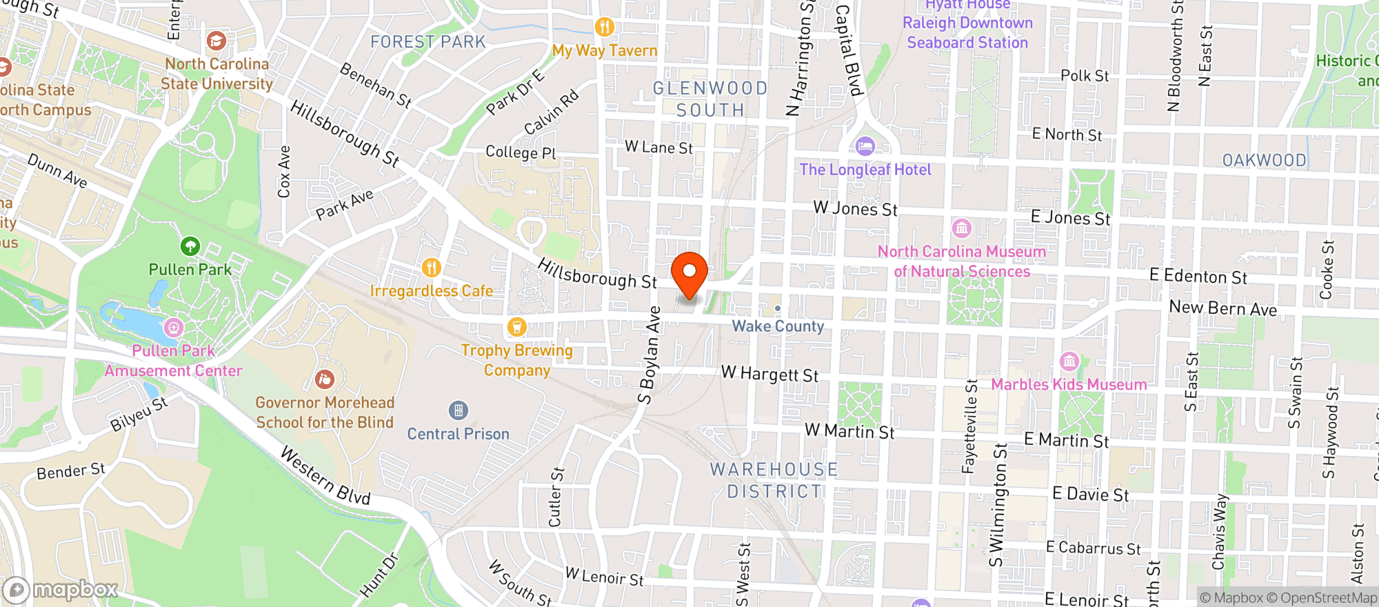Map showing Vic's Pizzeria-Glenwood