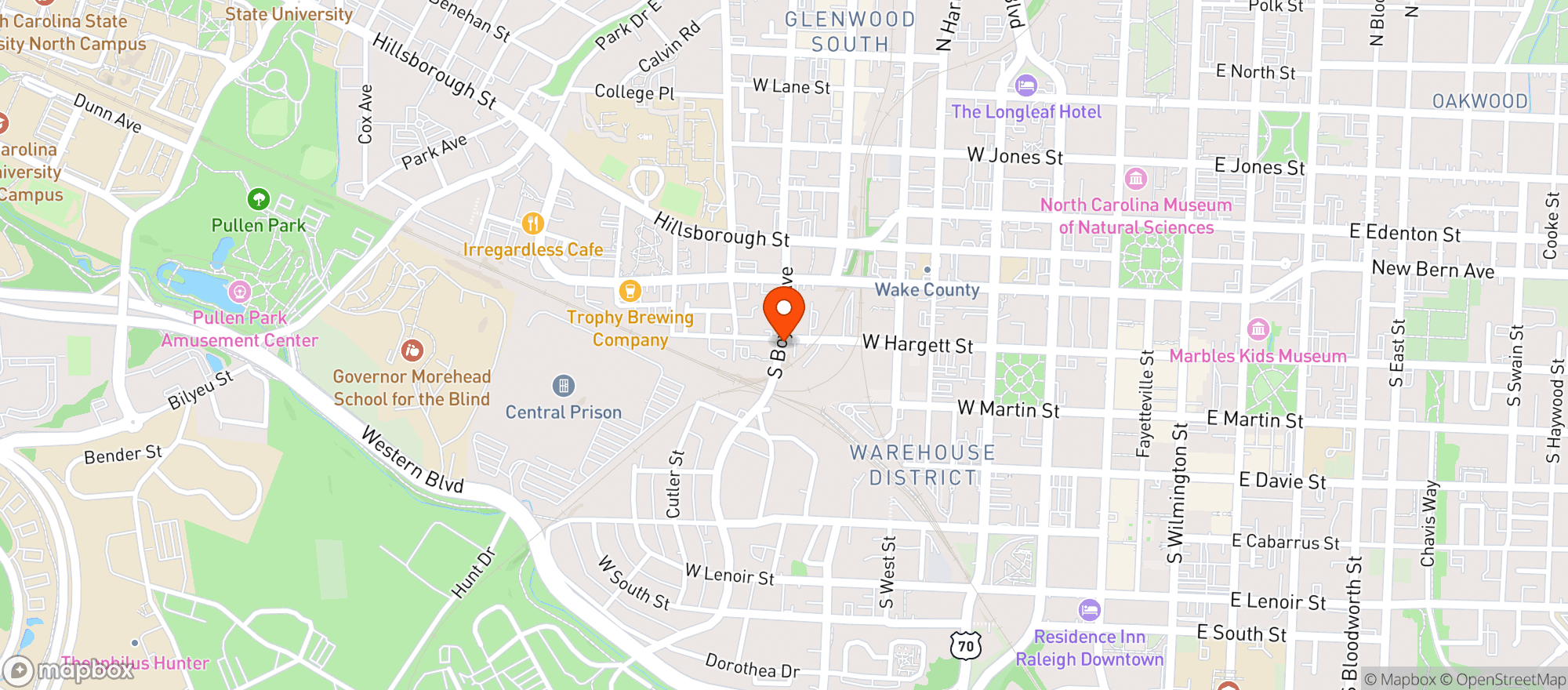 Map showing Wye Hill Kitchen & Brewing