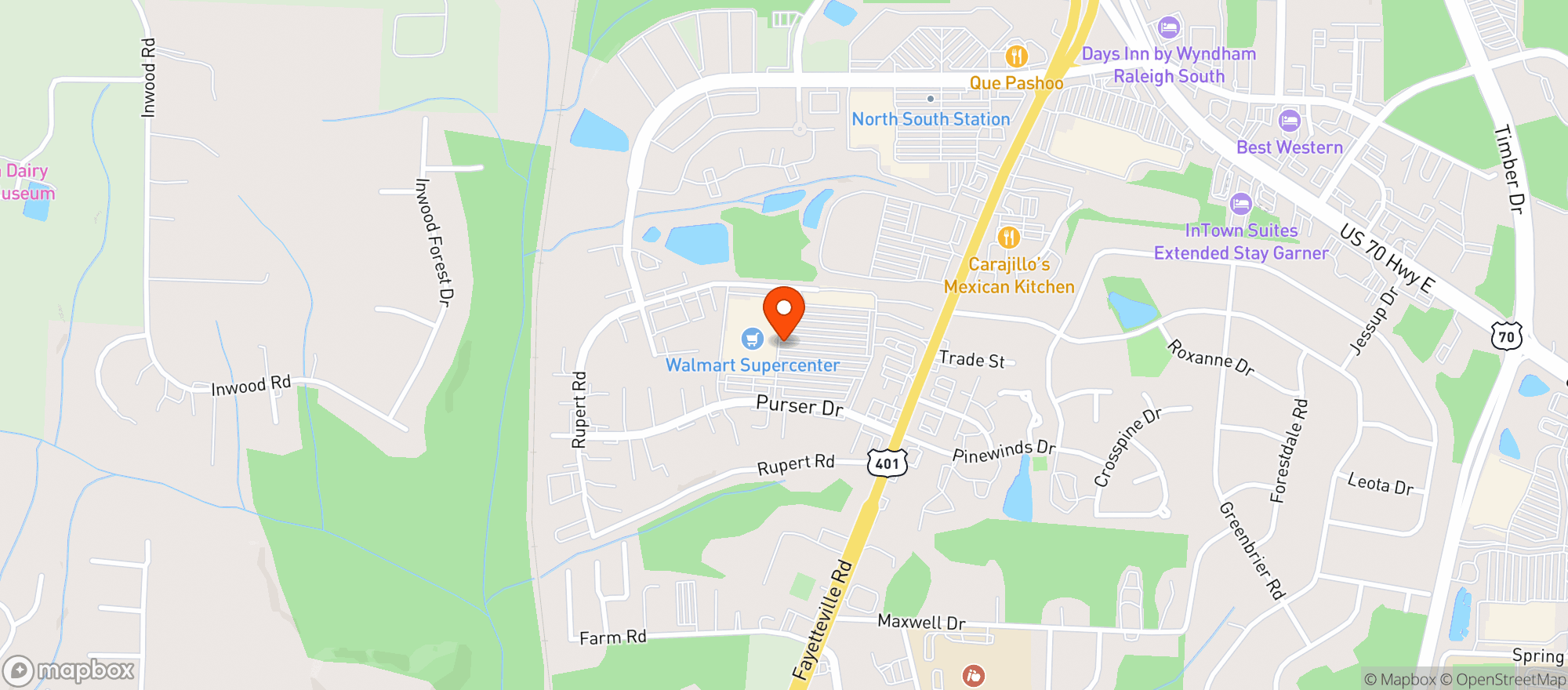 Map showing Walmart Supercenter