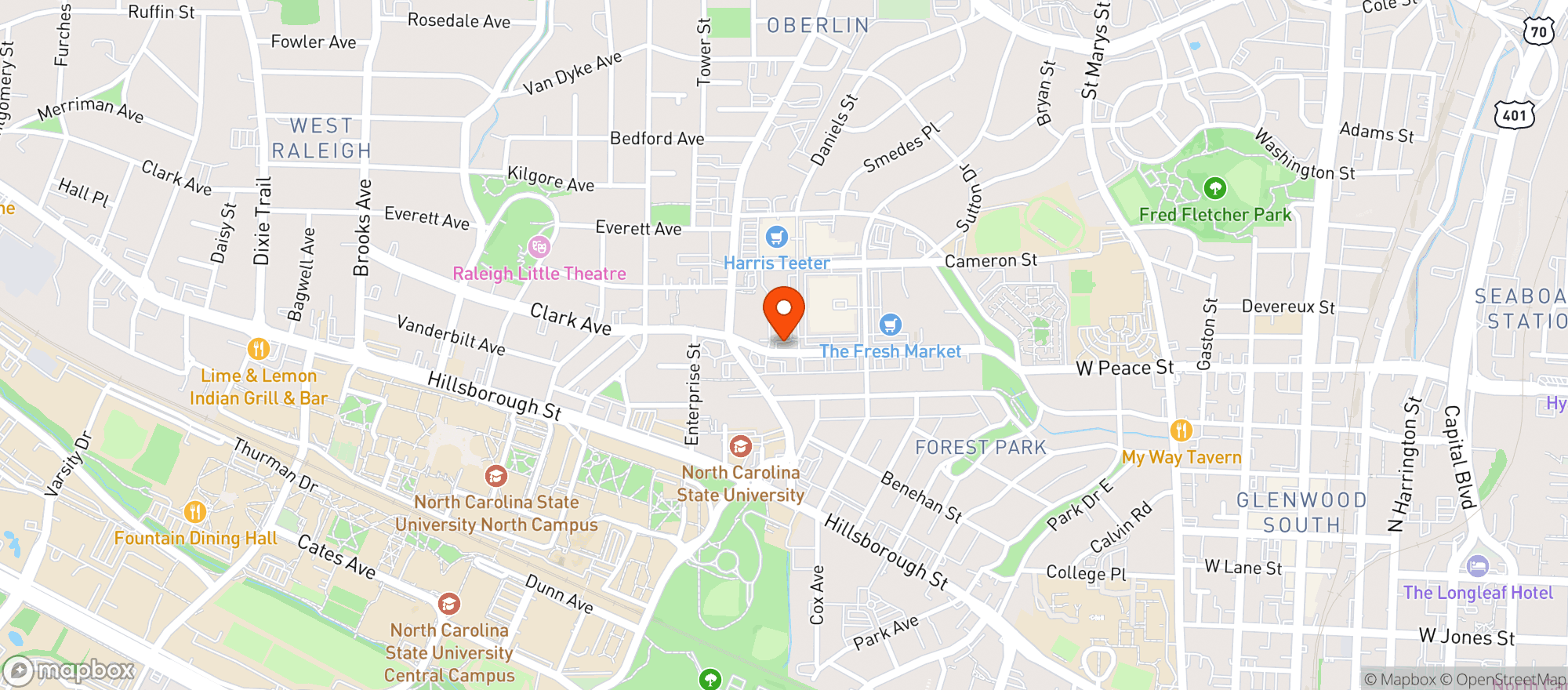 Map showing Postino Wine Cafe - RAL