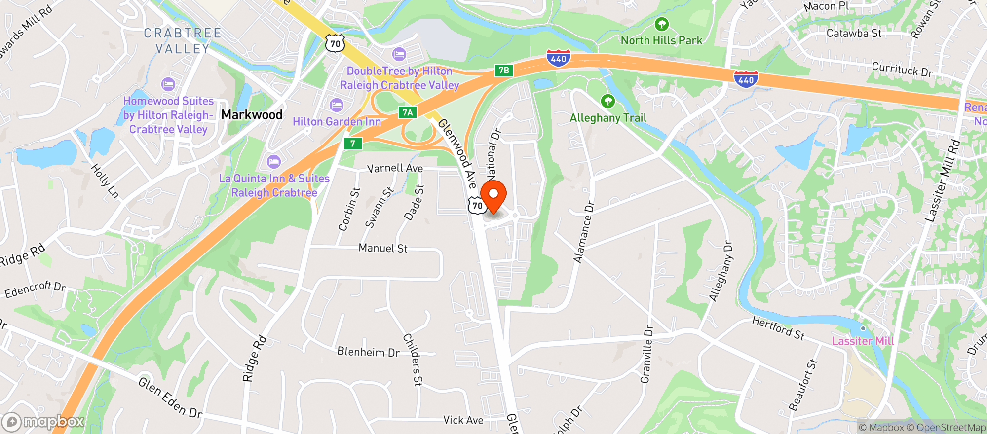 Map showing Iron Oaks