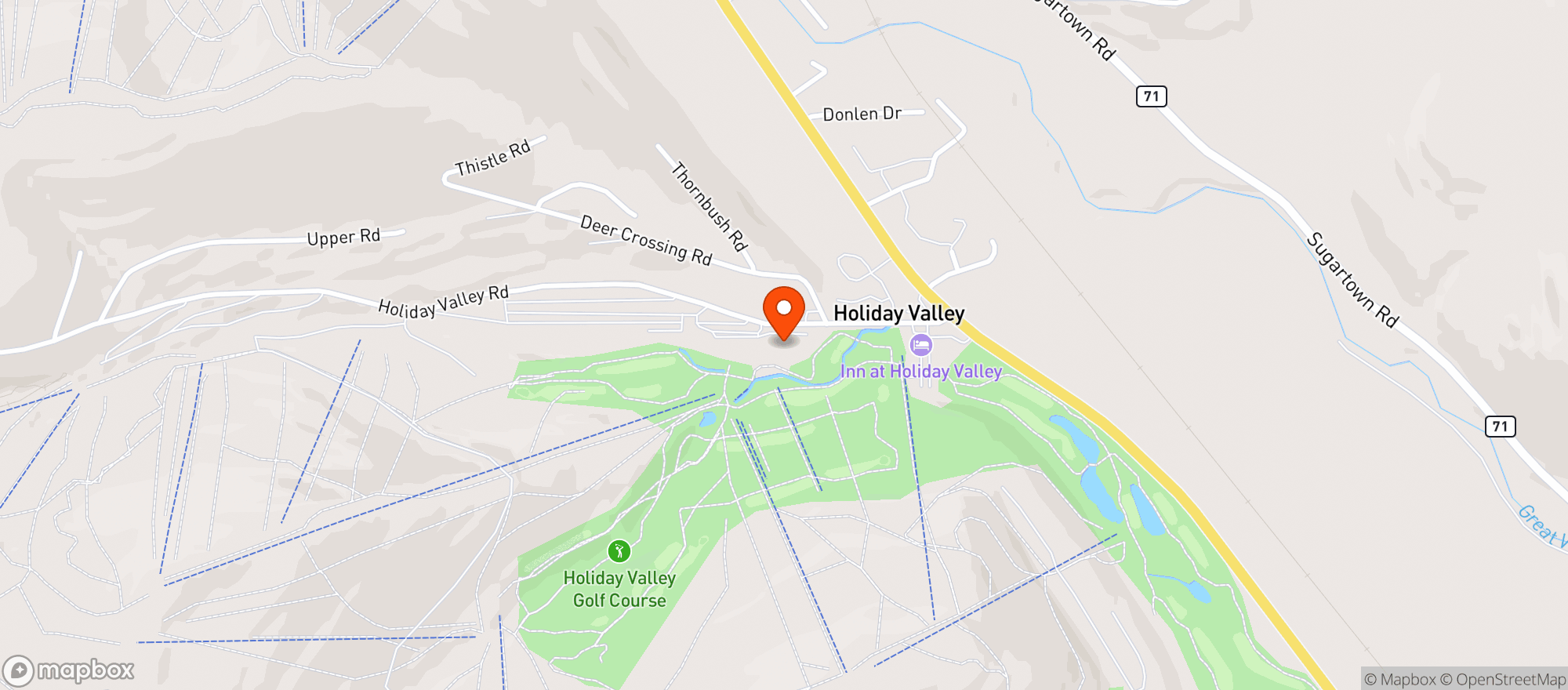 Map showing Tamarack Club At Holiday Valley