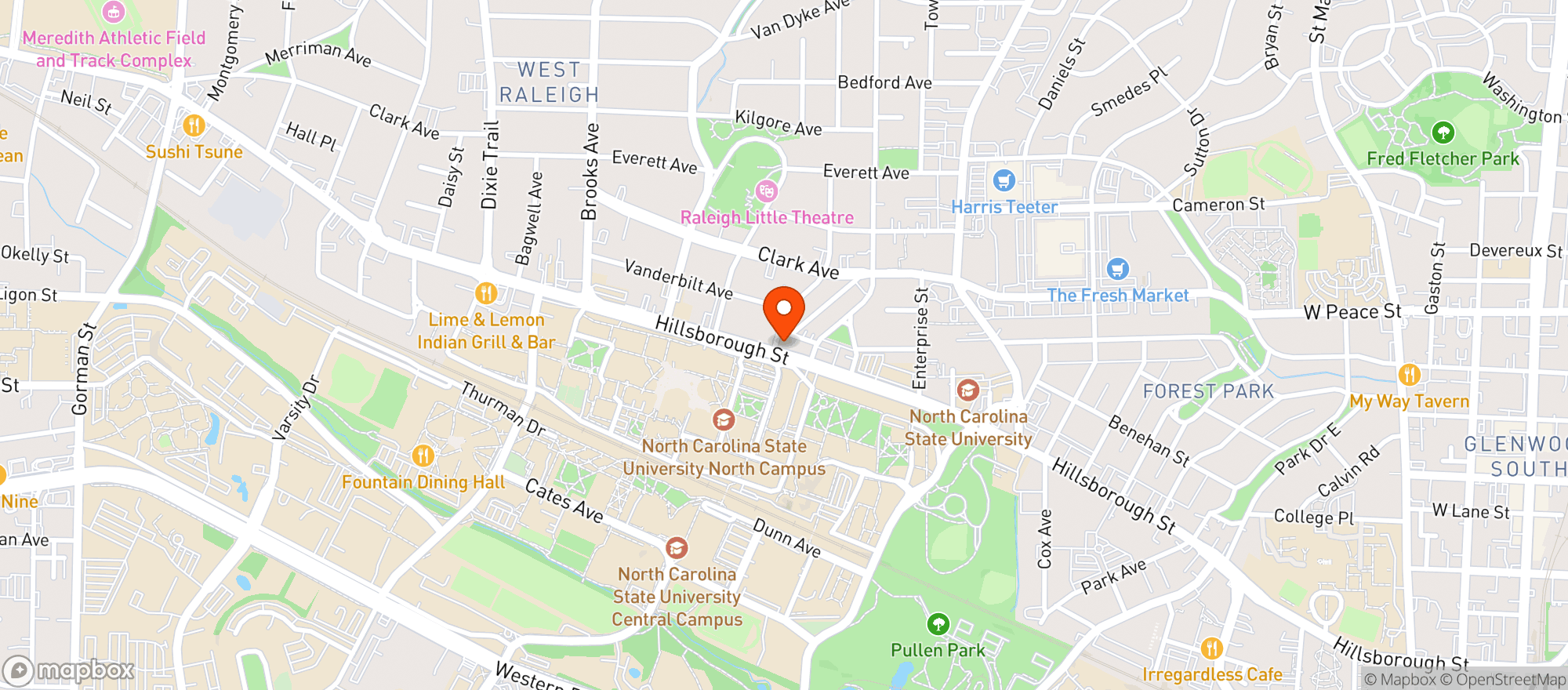 Map showing Mitch's Tavern