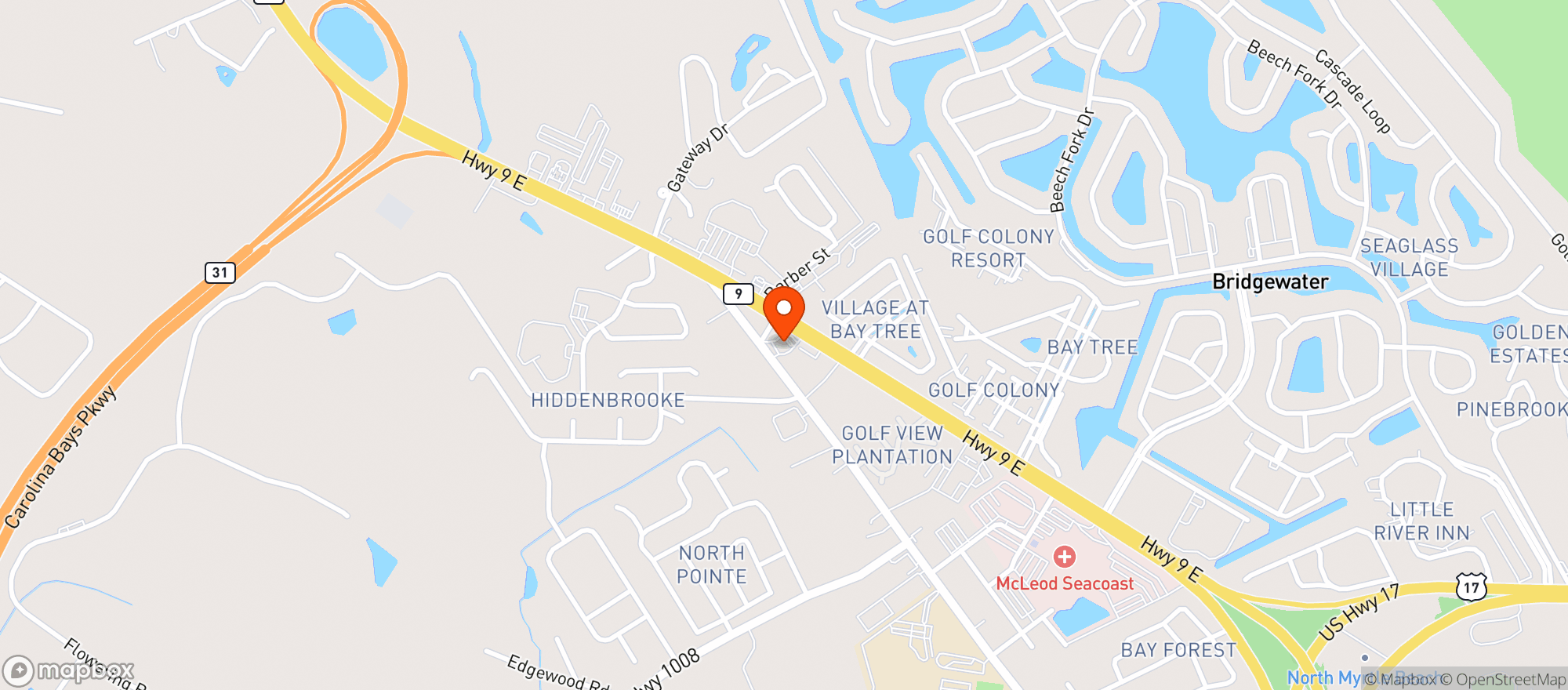 Map showing CIRCLE K #3140 (MYR)