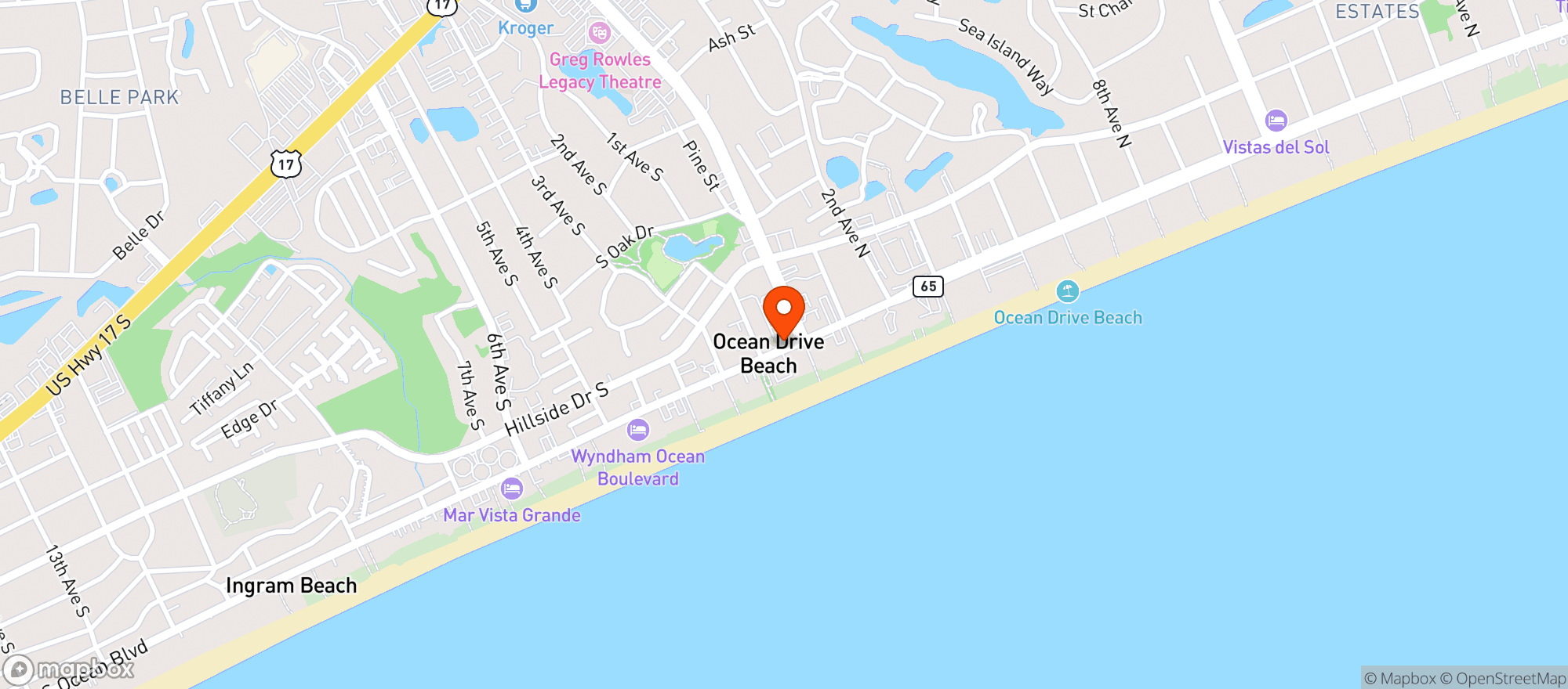 Map showing Boulevard Mini Mart