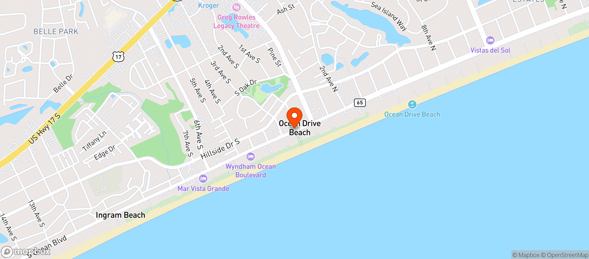 Map showing Od Arcade/lounge (myr)