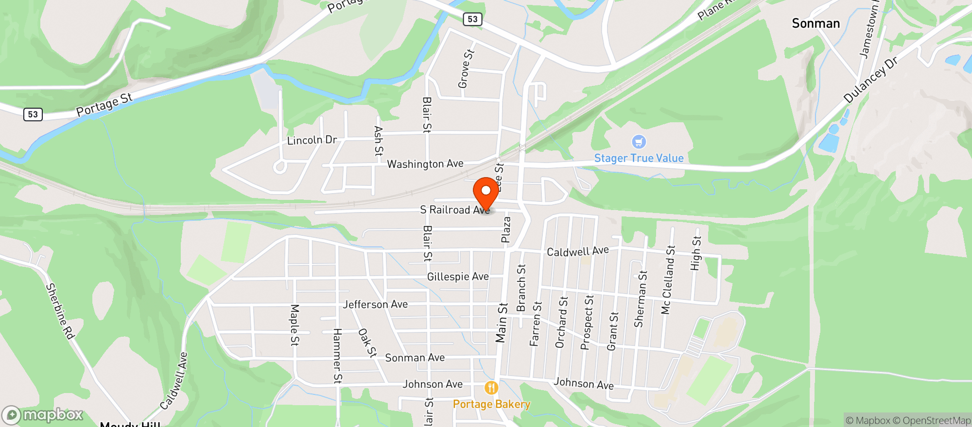 Map showing Bridge City Beverage