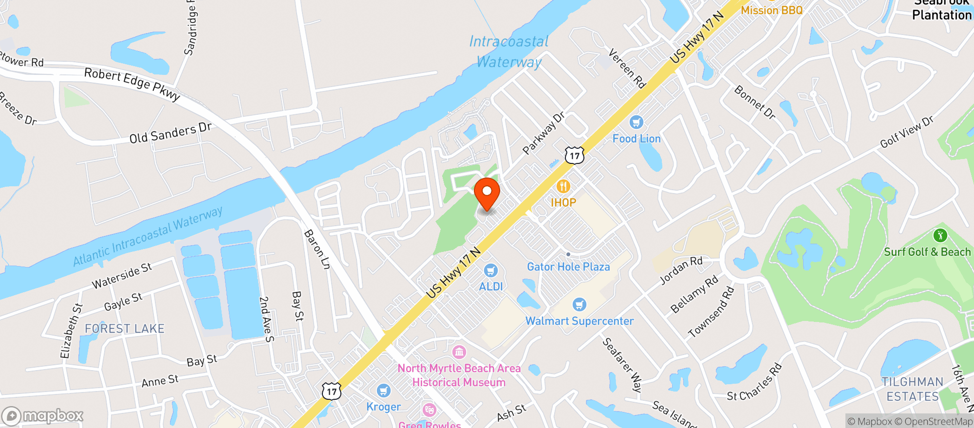 Map showing CIRCLE K (511 HWY 17 S)