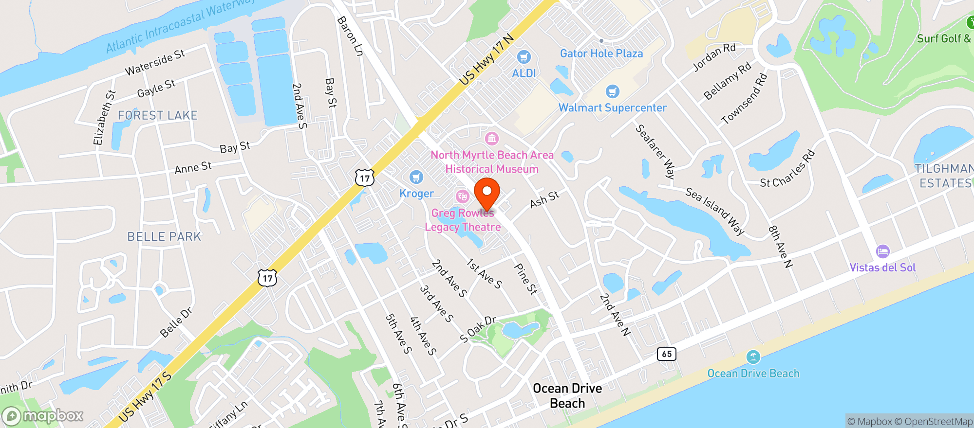 Map showing Wine Therapy Of North Myrtle Beach