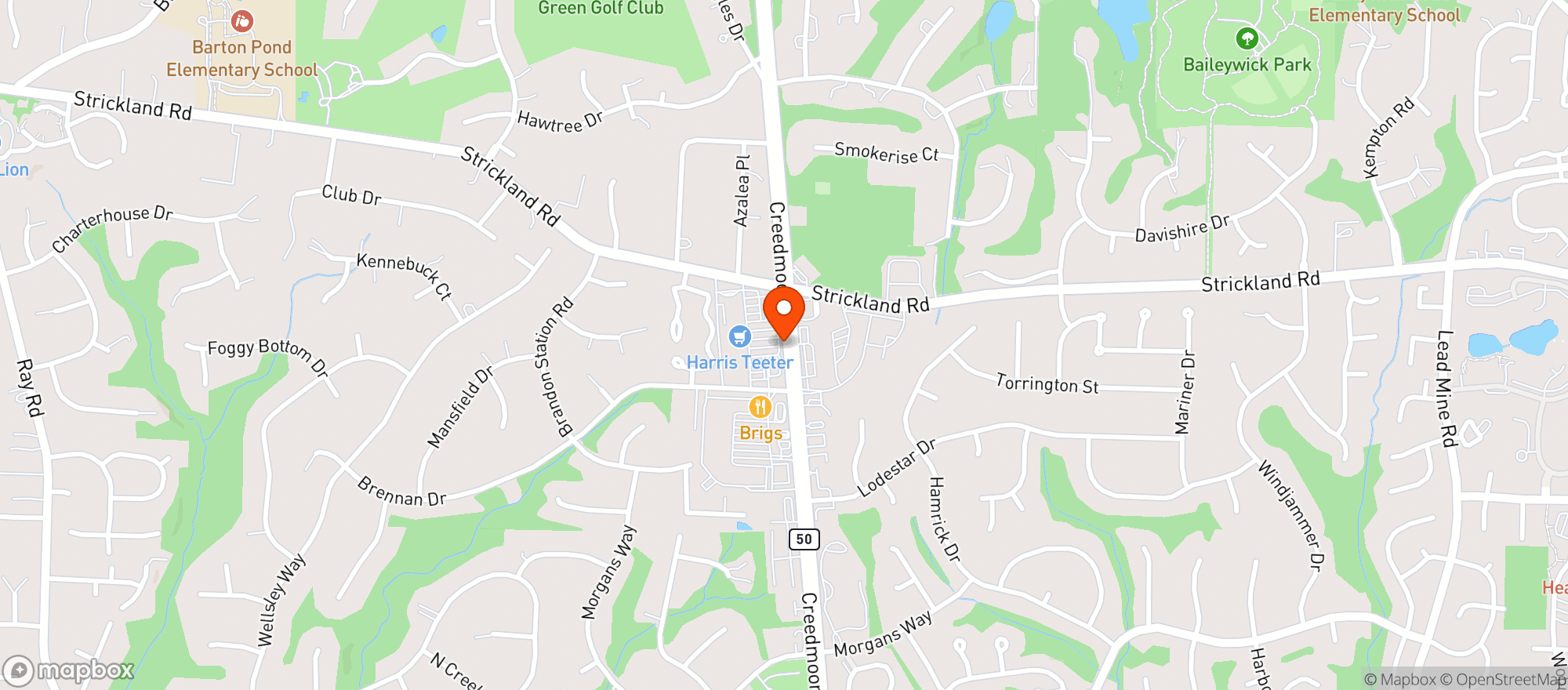 Map showing Harris Teeter