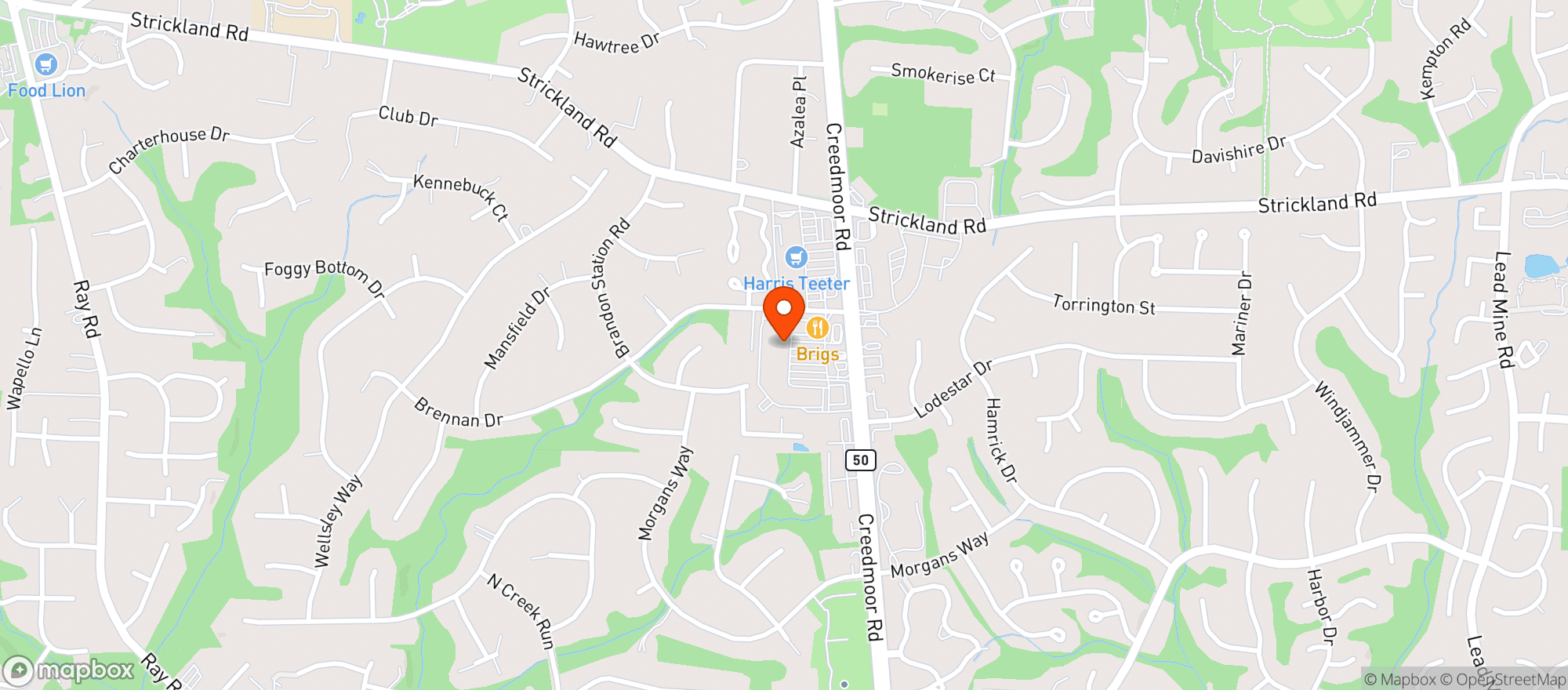Map showing Nancys Pizza