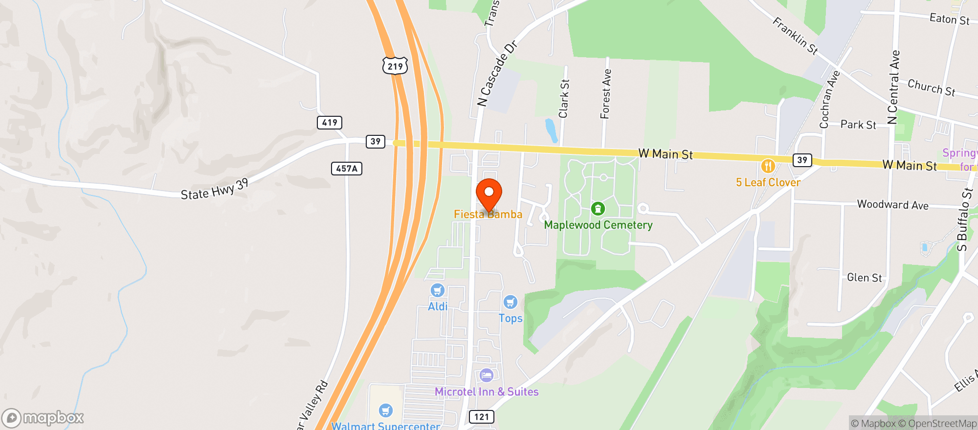 Map showing Cheap Chollies