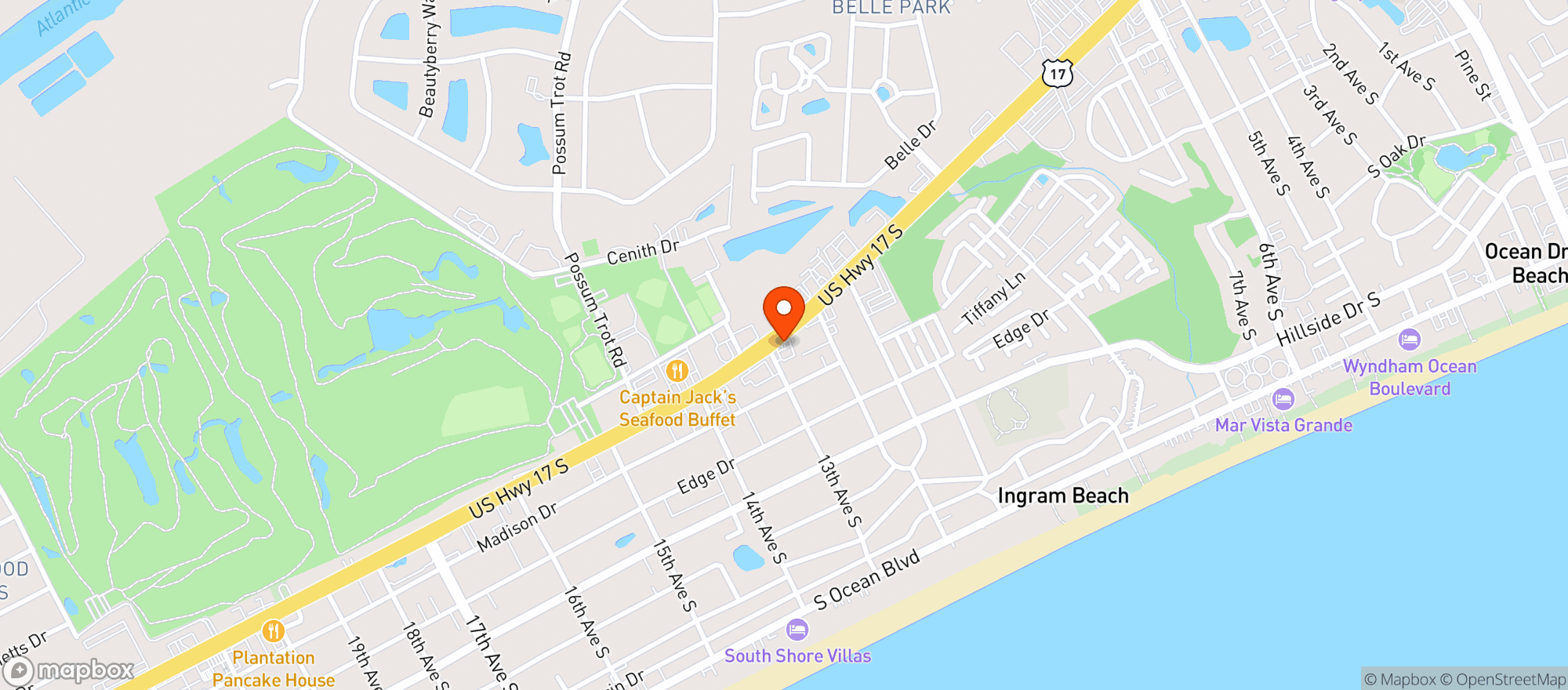 Map showing Coastal Pantry 4 (myr)