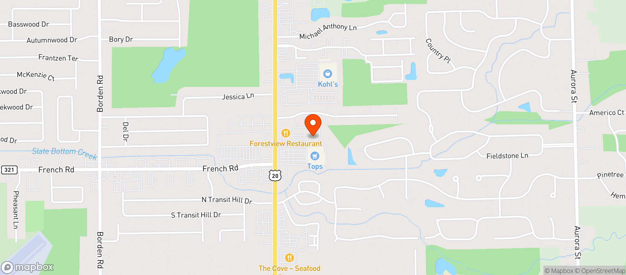 Map showing Gnc