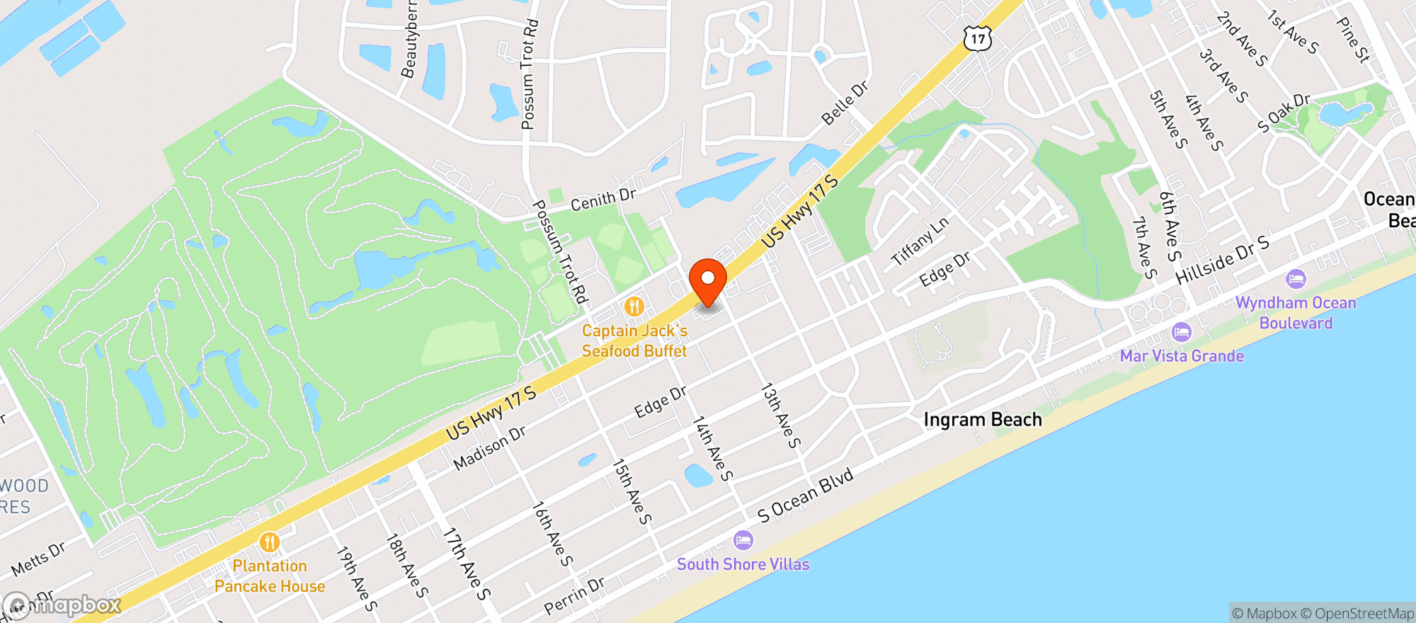 Map showing Pavilion Discount Liquor