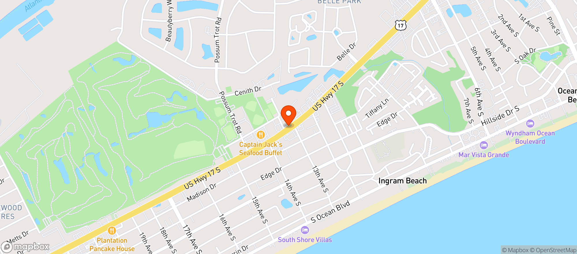 Map showing COASTAL PANTRY #4