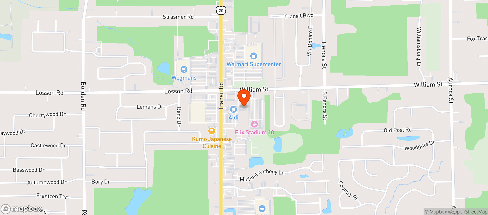 Map showing Buffalo Liquor Inc