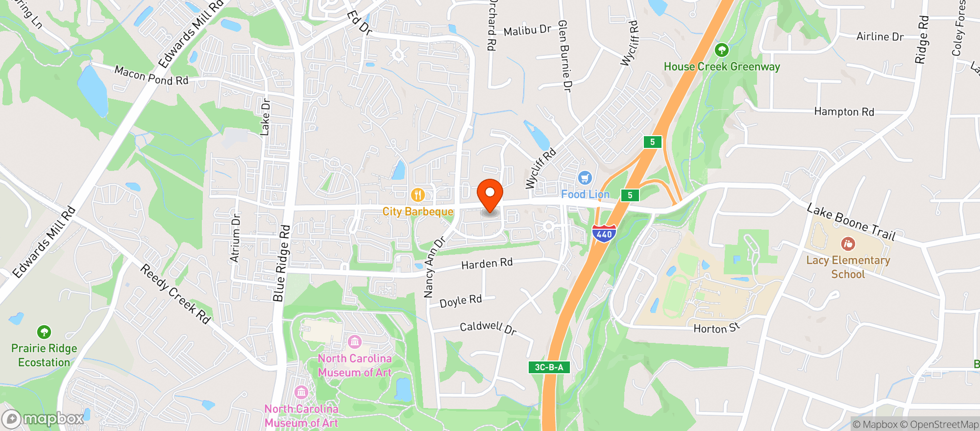 Map showing House Creek Beverage Company