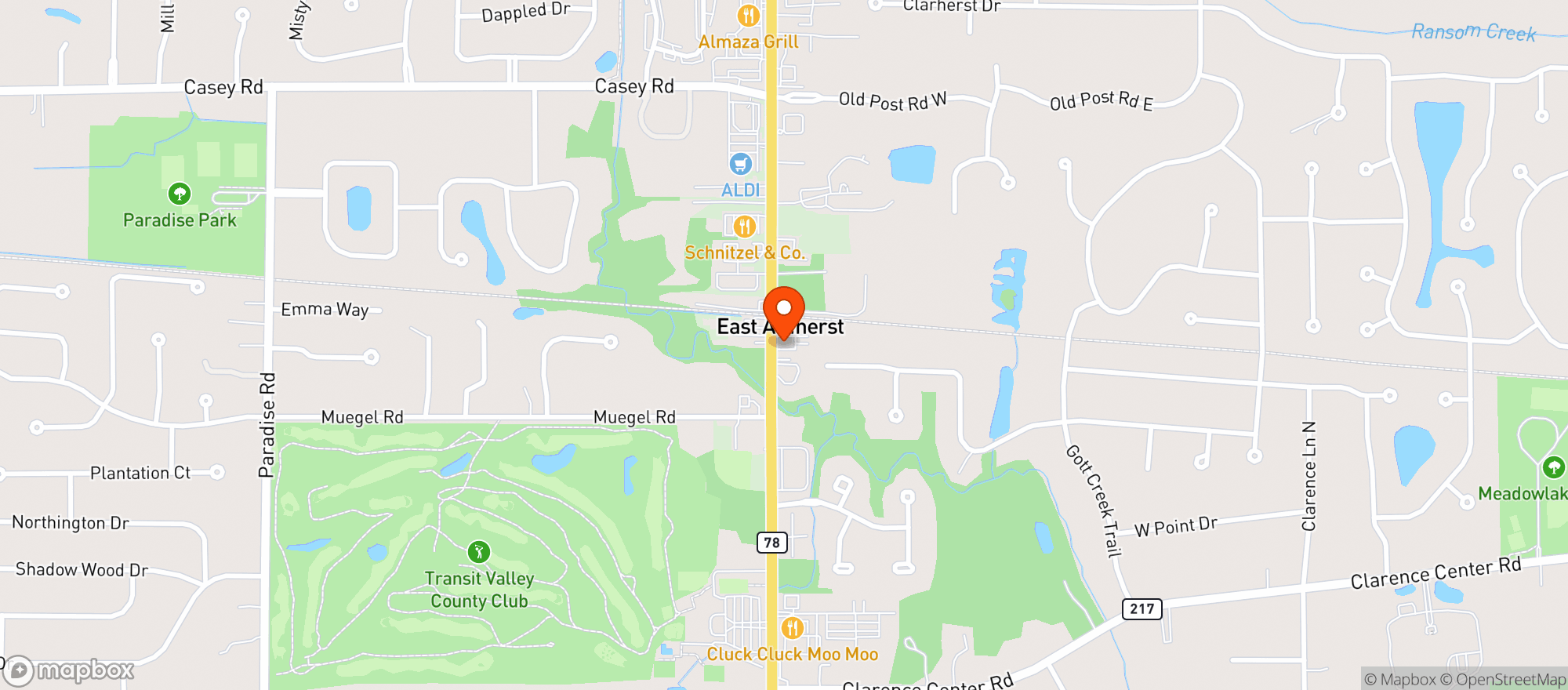 Map showing Rock Kitchen & Bar