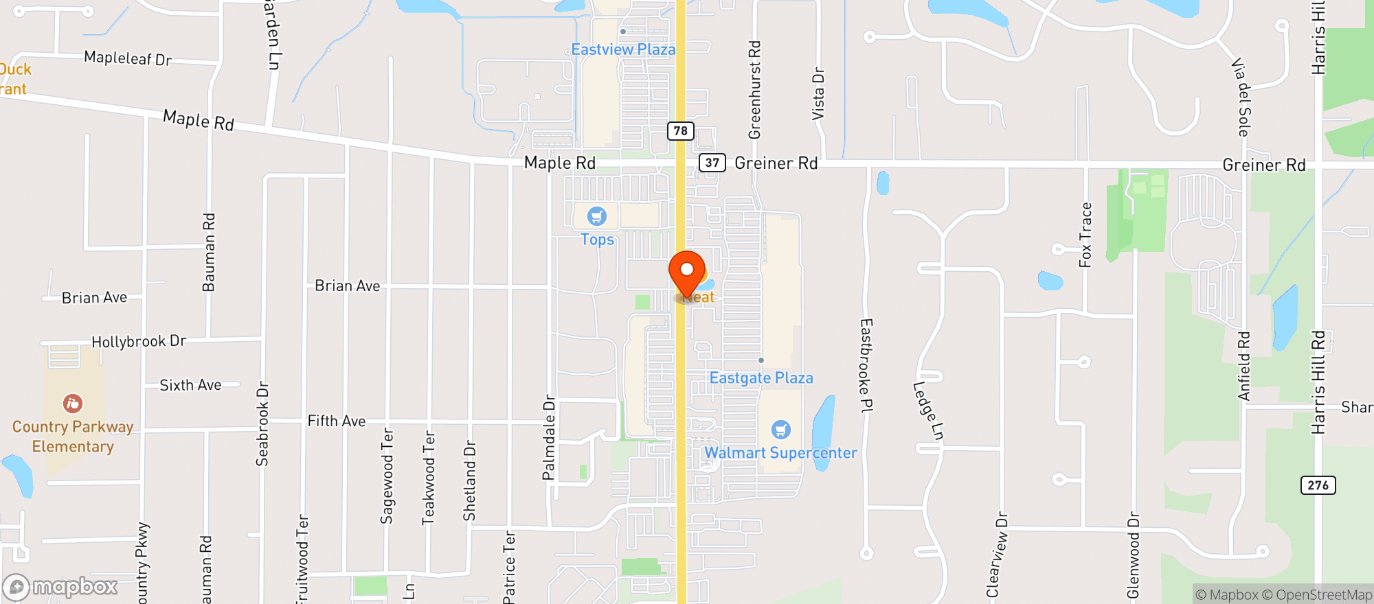 Map showing Vitamin Shoppe - Williamsville
