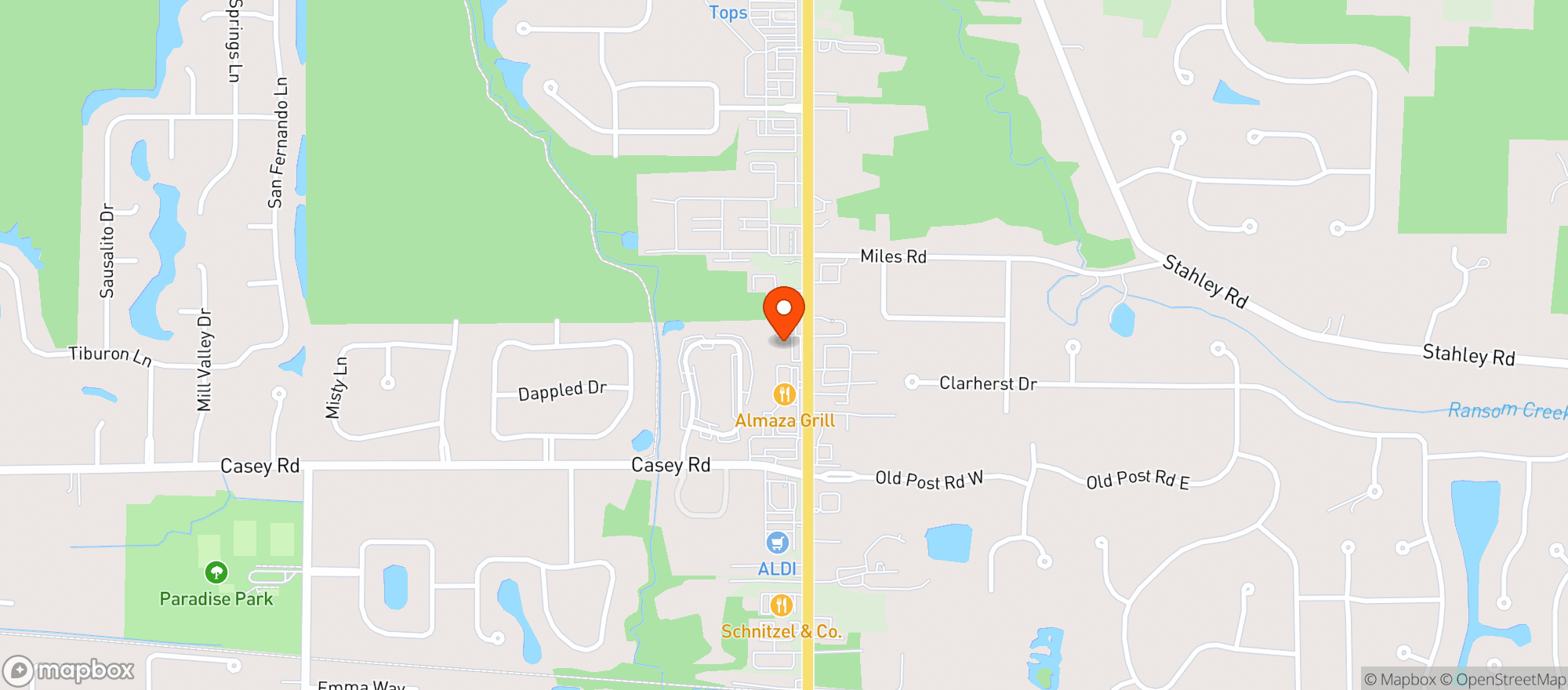 Map showing Andale Mexican Restaurant