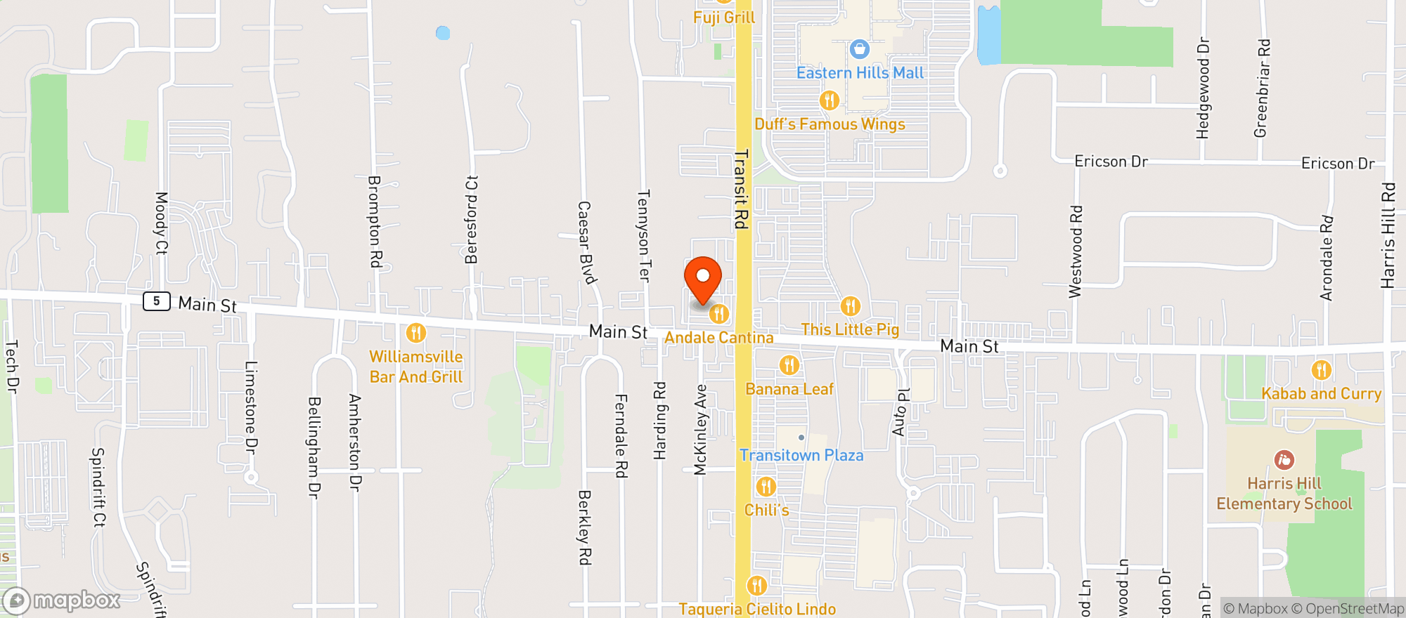 Map showing Andale Cantina