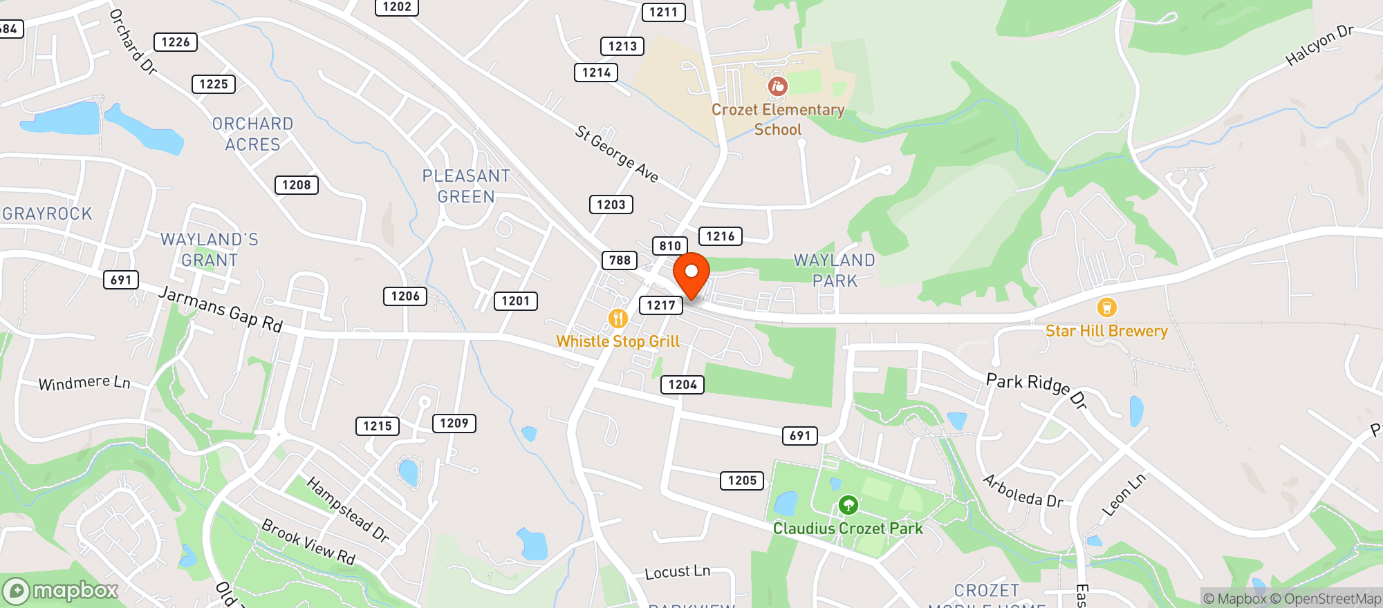 Map showing Crozet Great Valu