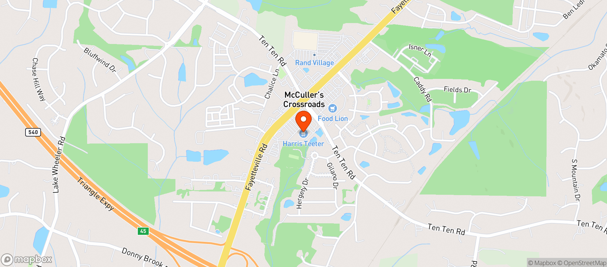 Map showing HARRIS TEETER