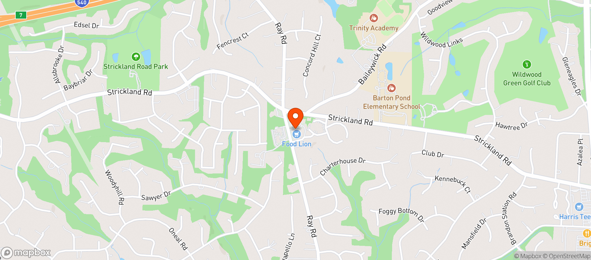 Map showing Food Lion