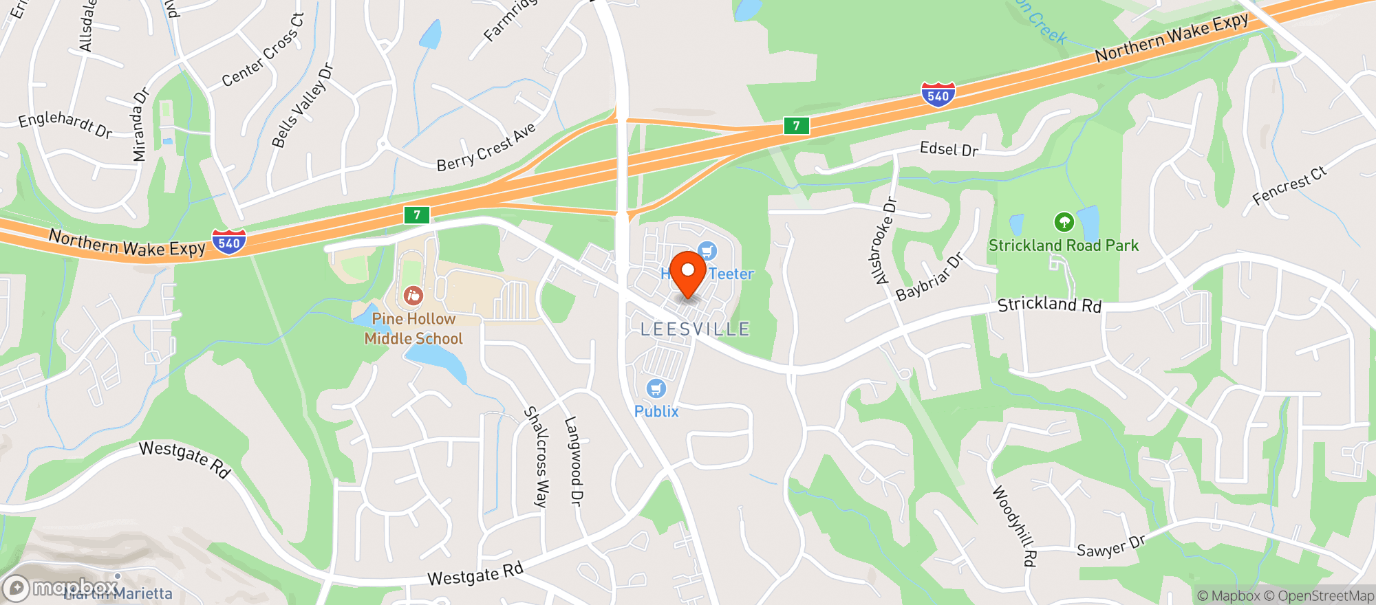 Map showing Harris Teeter
