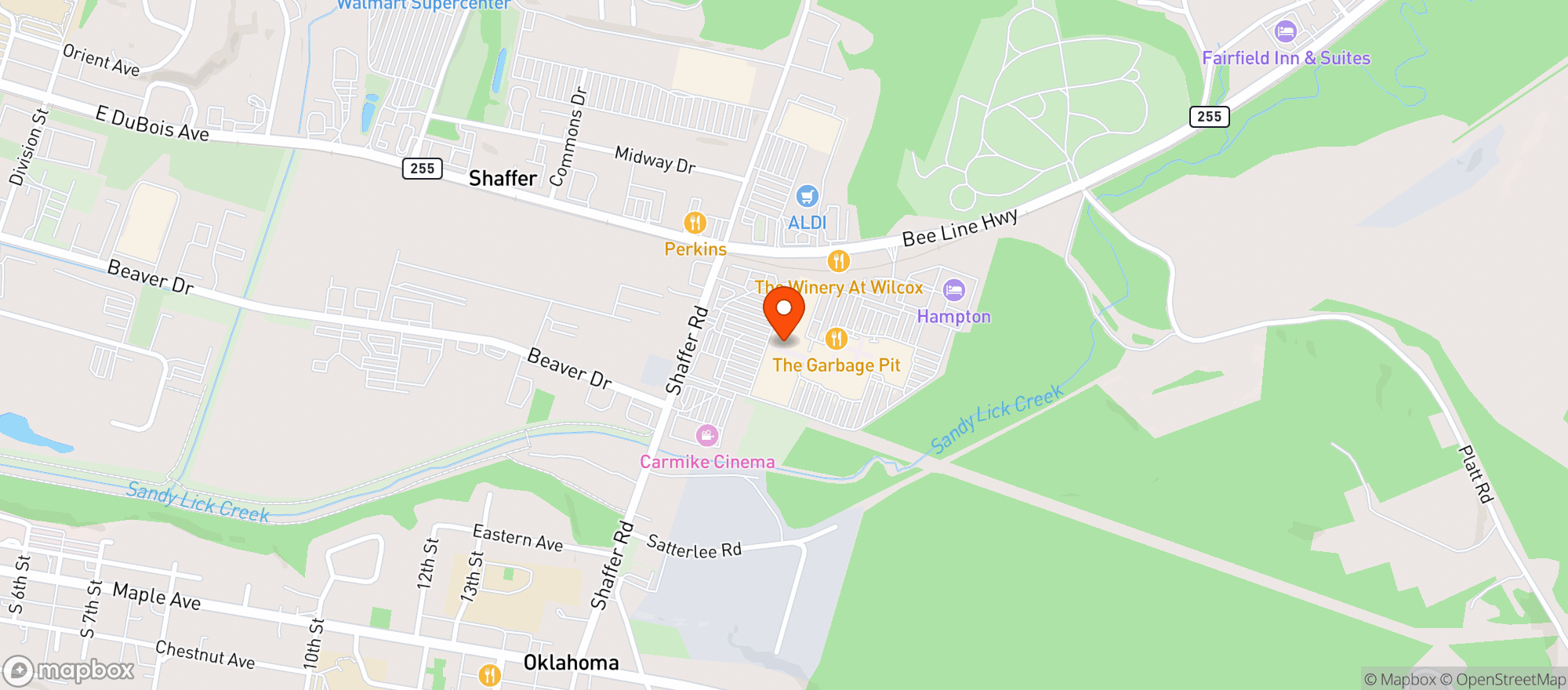 Map showing Gnc