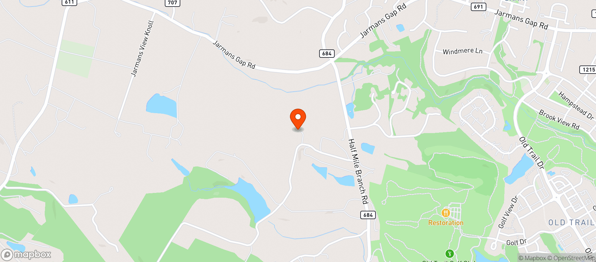Map showing King Family Vineyards