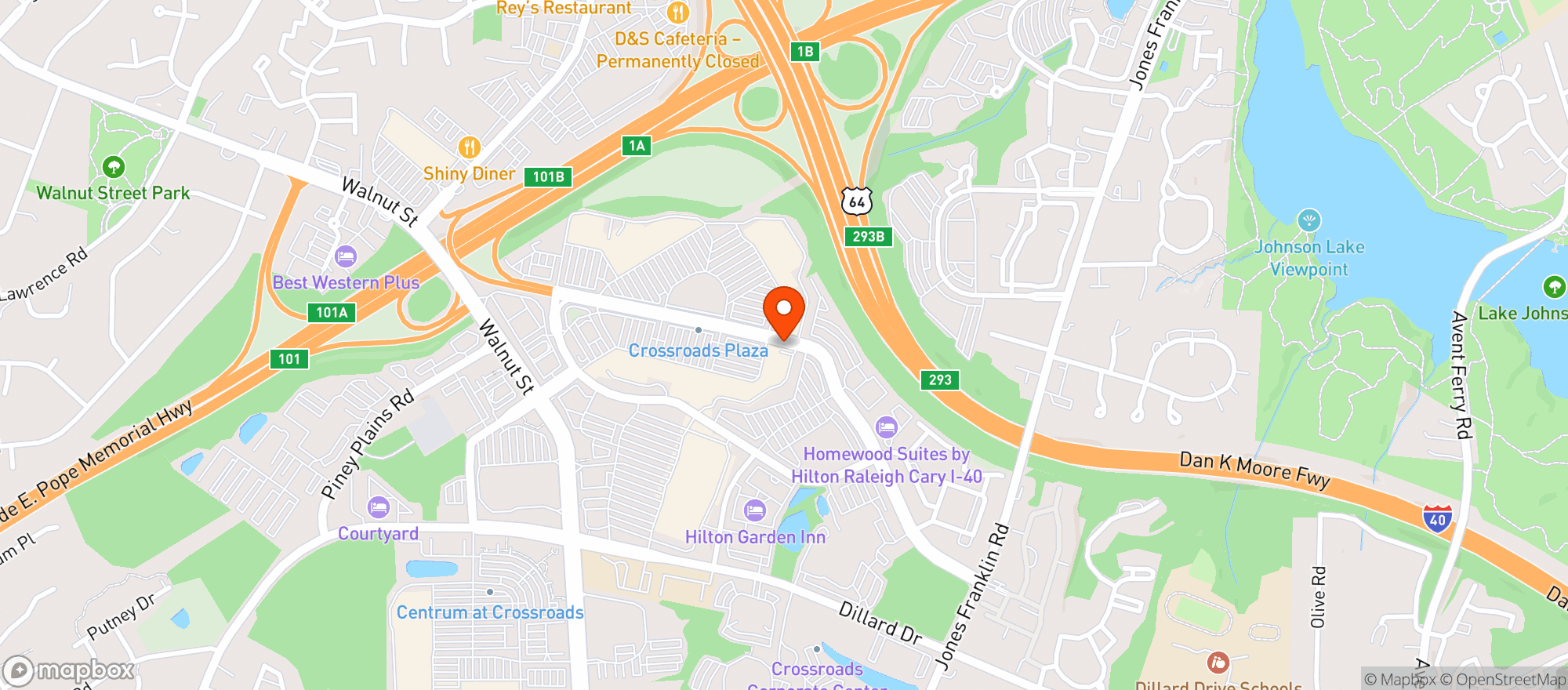 Map showing Gnc - 8811 - Crossroads Shopping Center