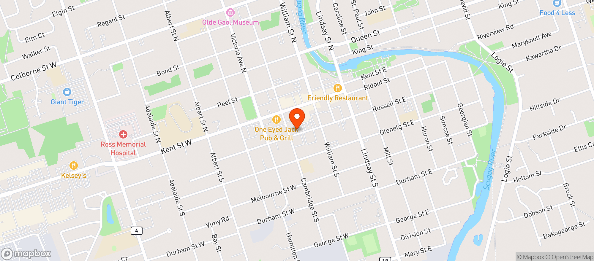 Map showing Valu-mart