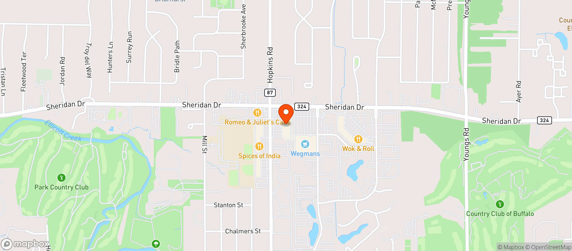 Map showing Georgetown Square Wine and Spirits