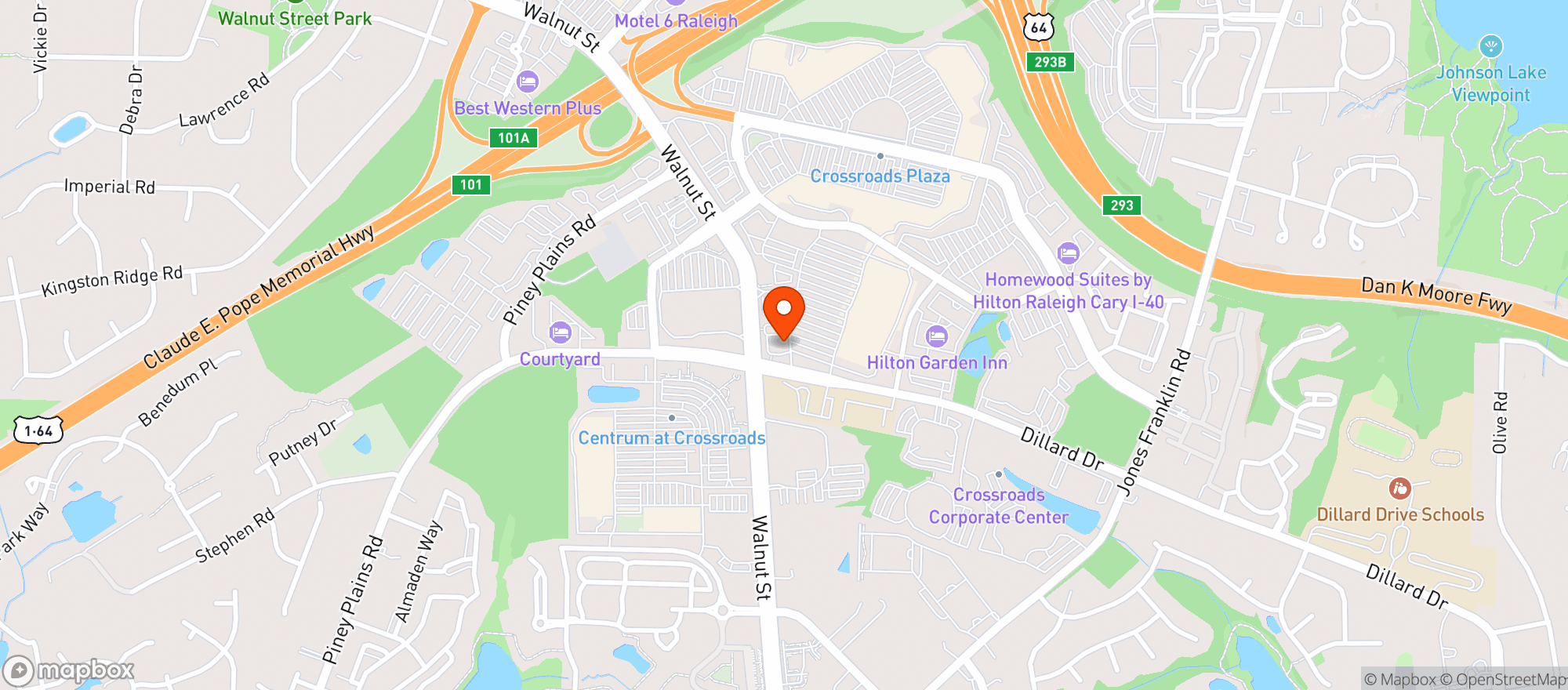 Map showing Vitamin Shoppe - Cary