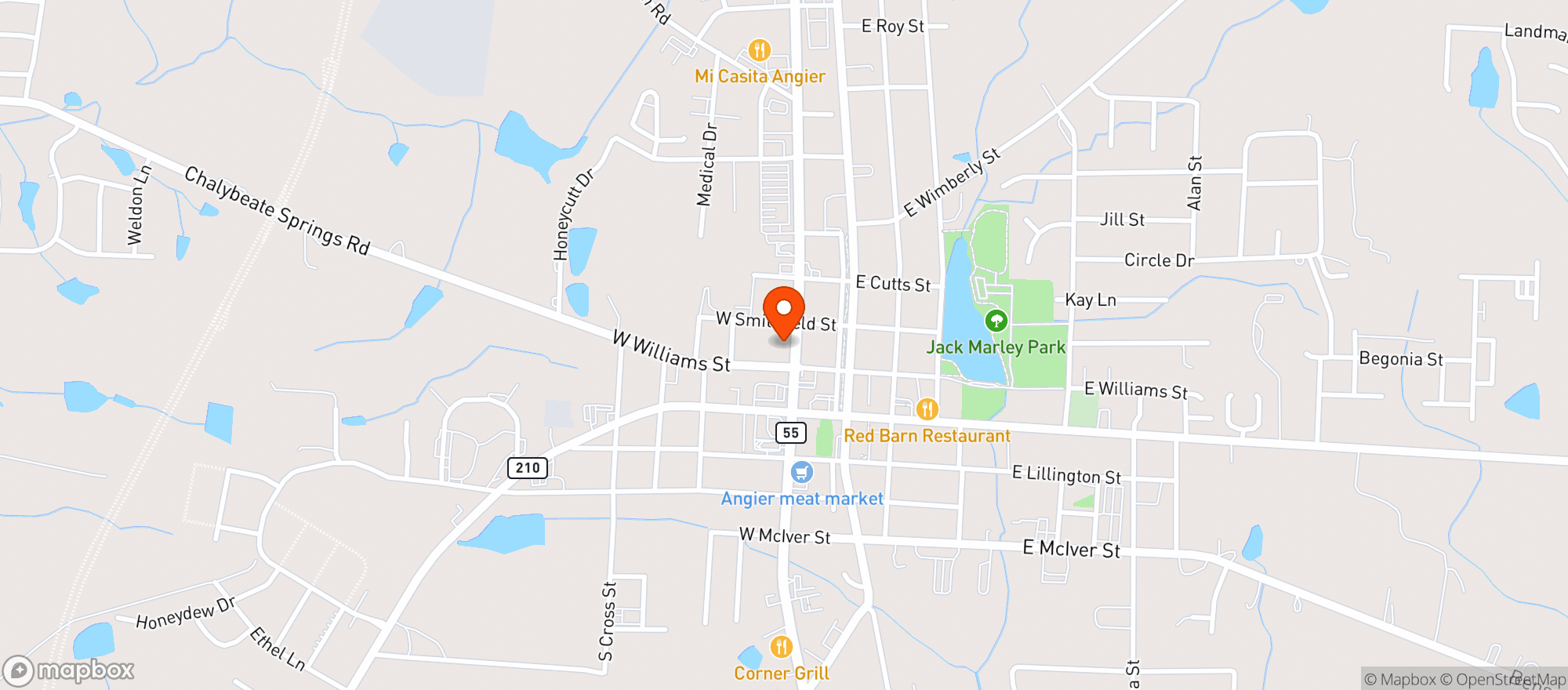 Map showing SONNYS 2