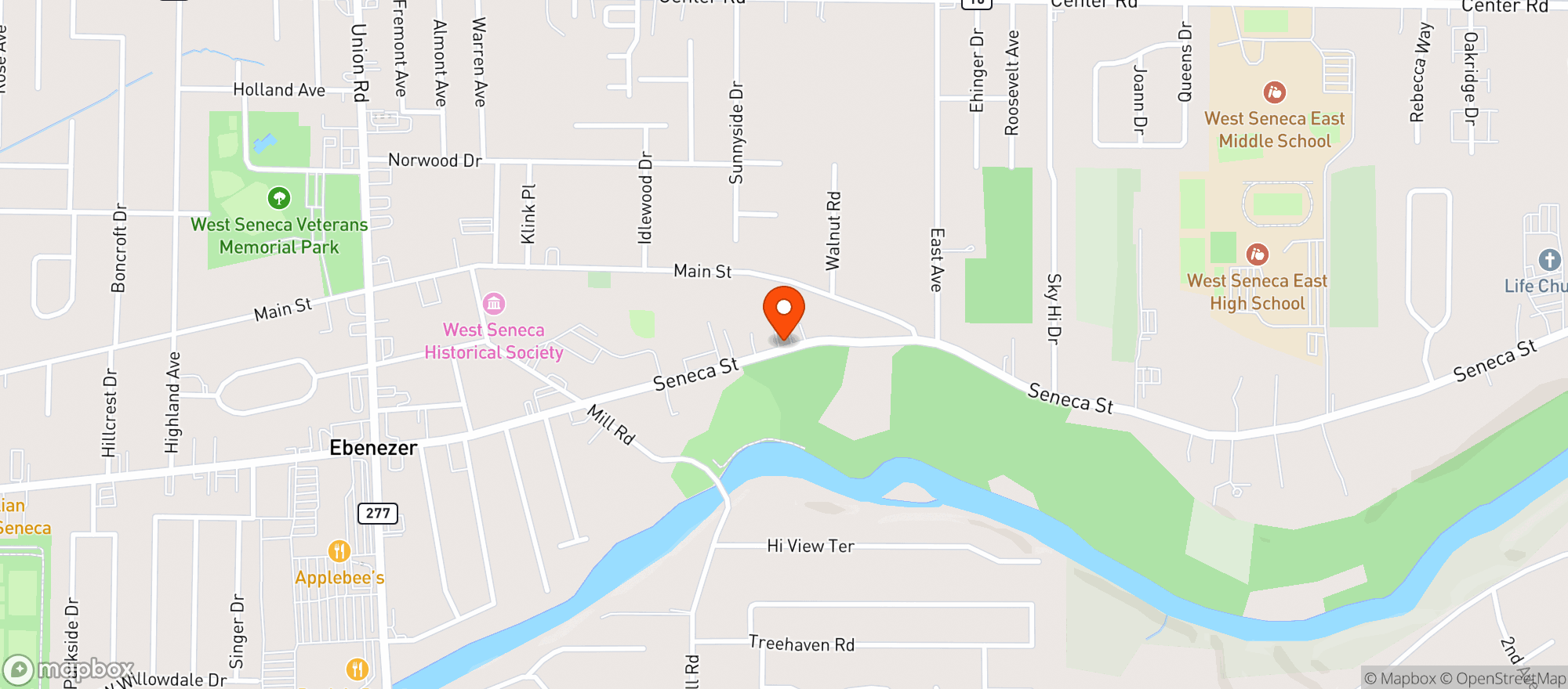 Map showing Ebenezer Ale House